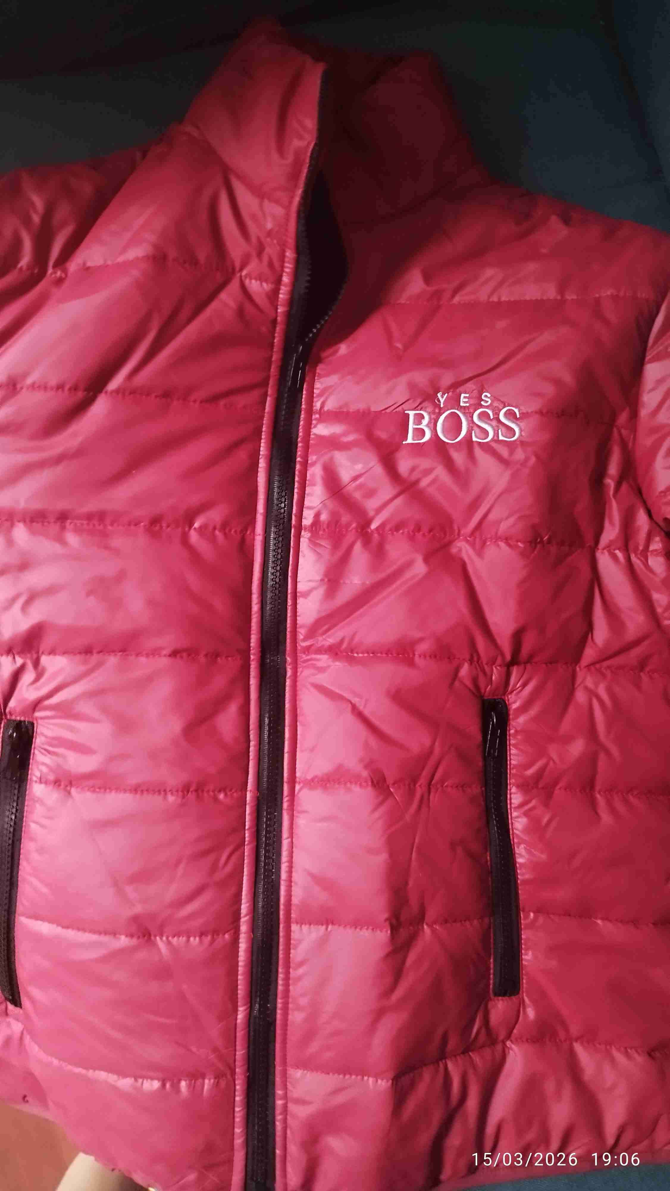 Chaqueta réplica Hugo BOSS, impermeable roja - miniatura 4