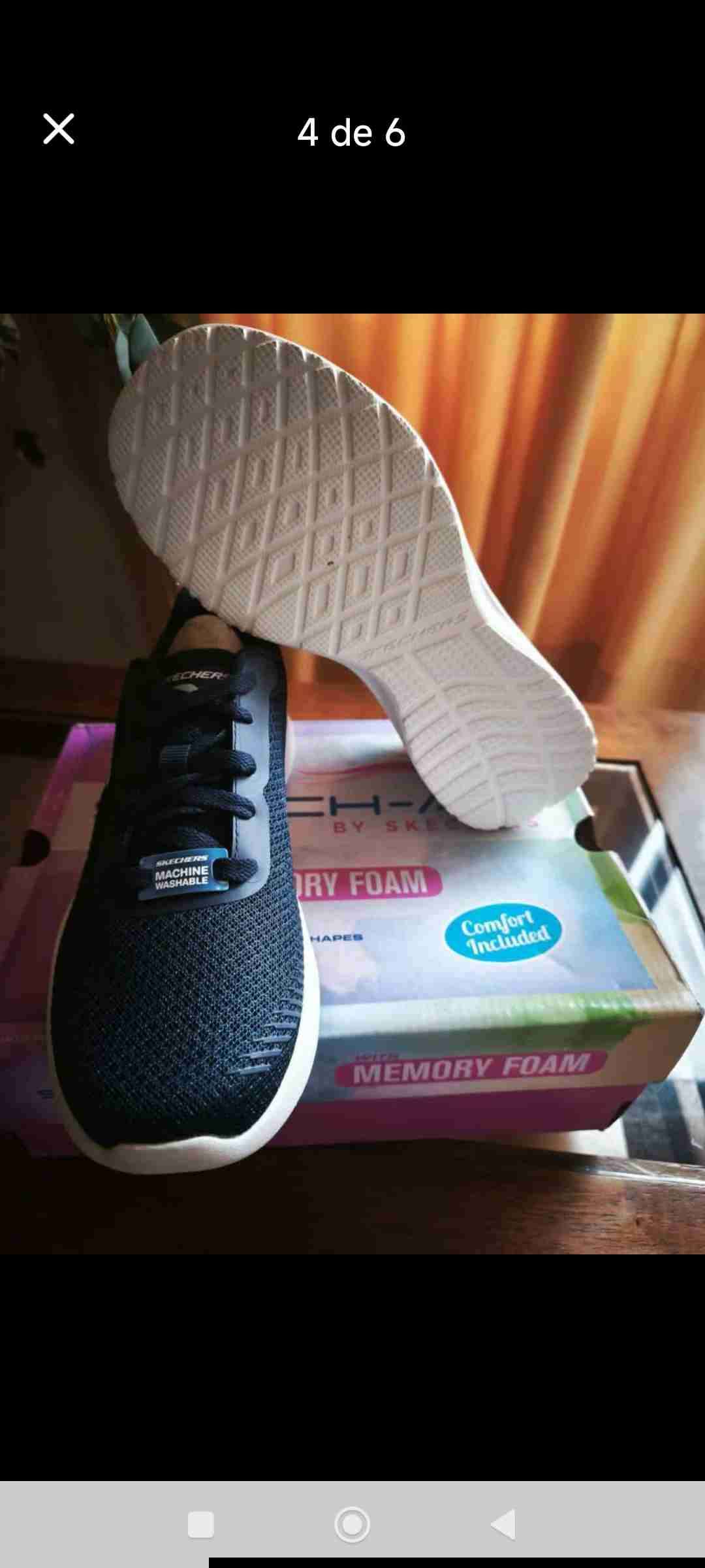 Zapatillas Skechers negras mujer - miniatura 3