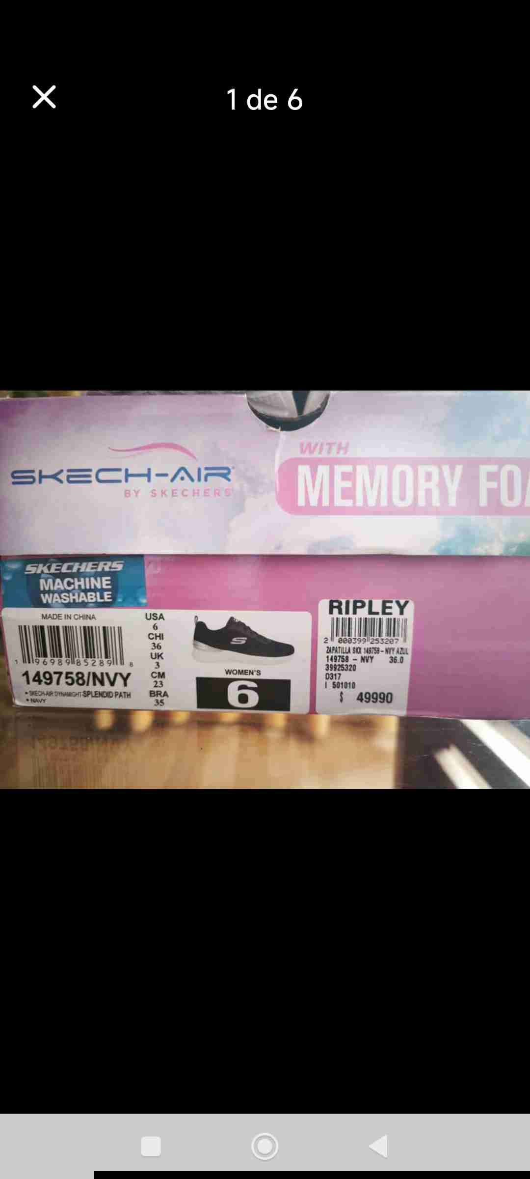 Zapatillas Skechers negras mujer - miniatura 4