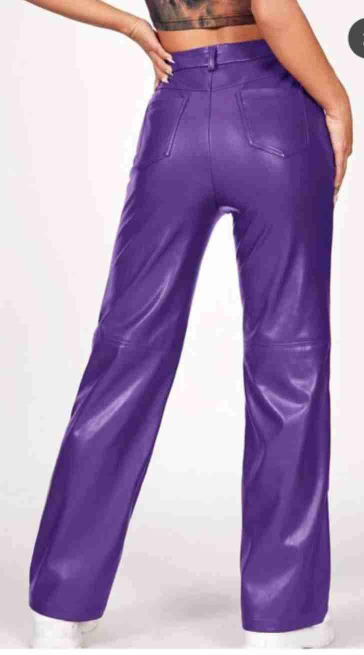 Pantalon eco cuero, Zara, talla XS. 34 - miniatura 2