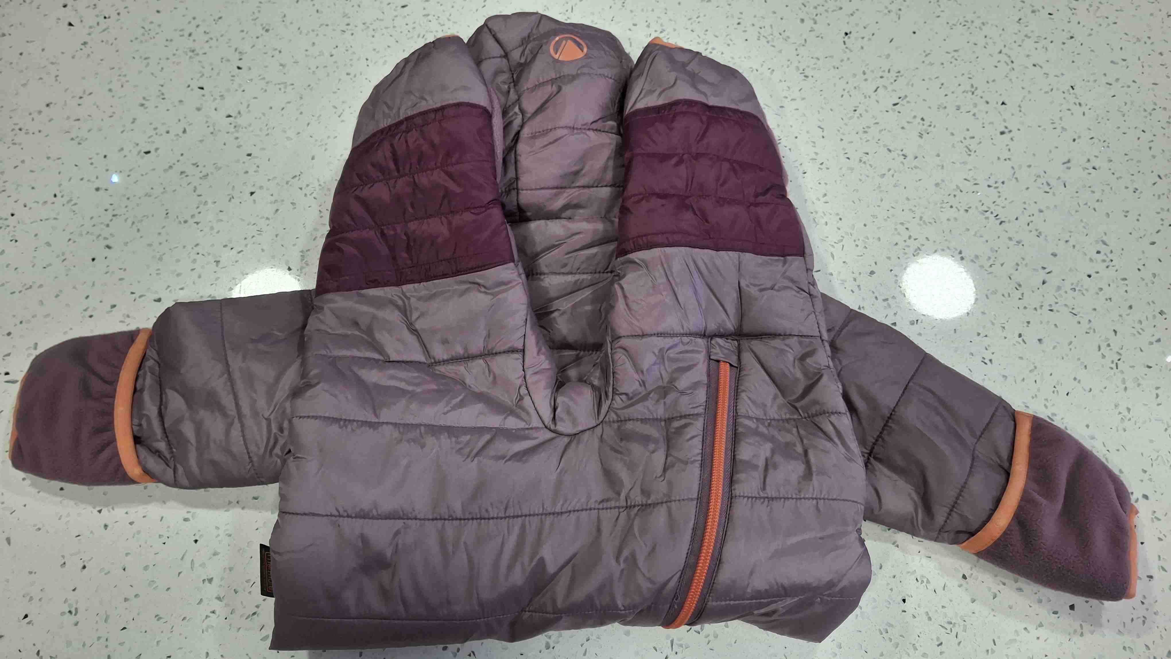 Enterito acolchado morado para bebé - miniatura 2