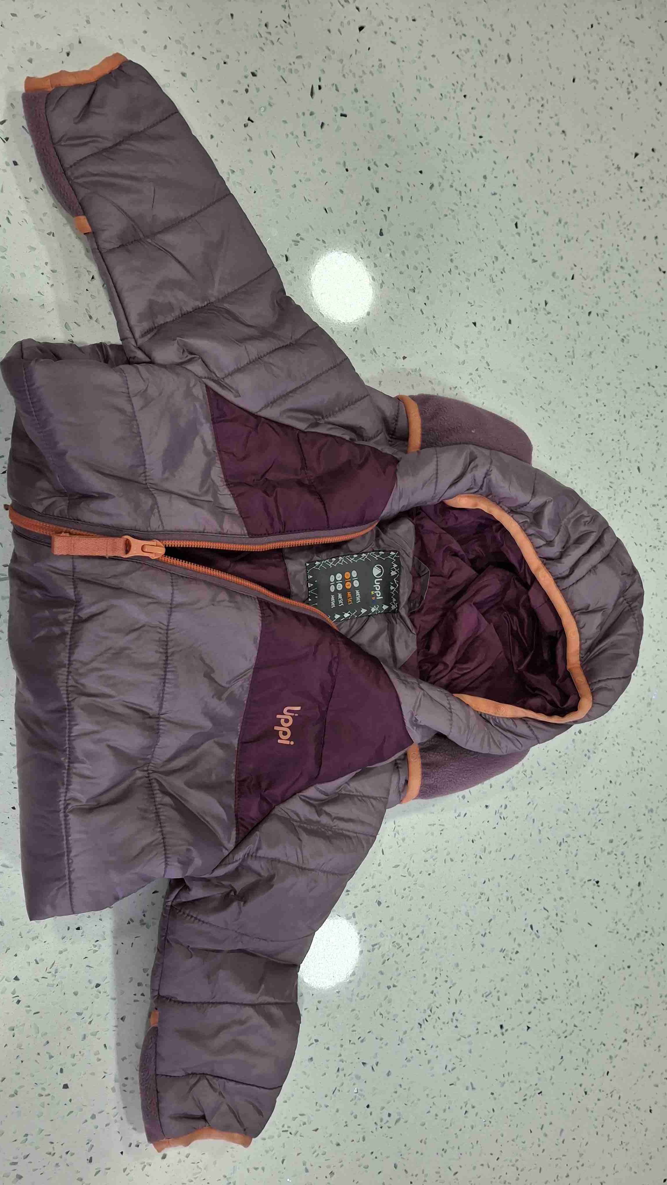 Enterito acolchado morado para bebé - miniatura 3