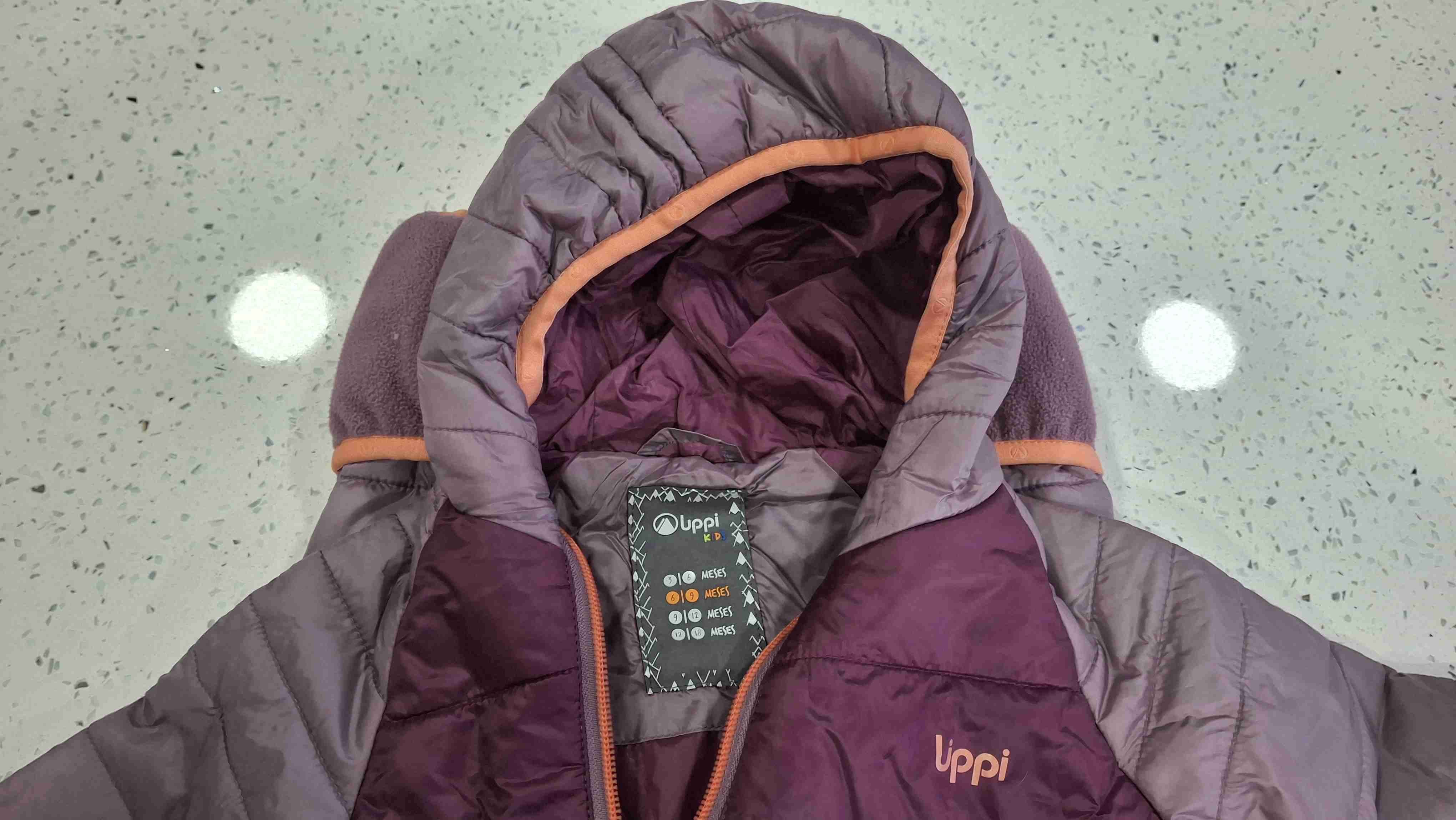 Enterito acolchado morado para bebé - miniatura 4