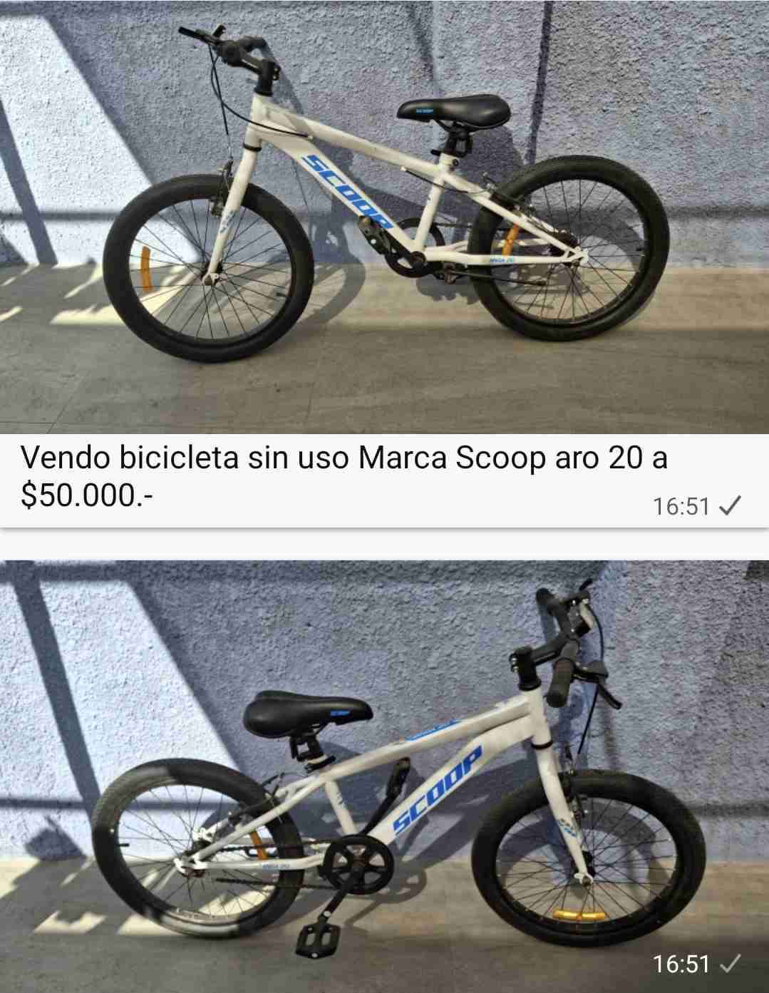 Bicicleta infantil blanca Scoop aro 20 - 3