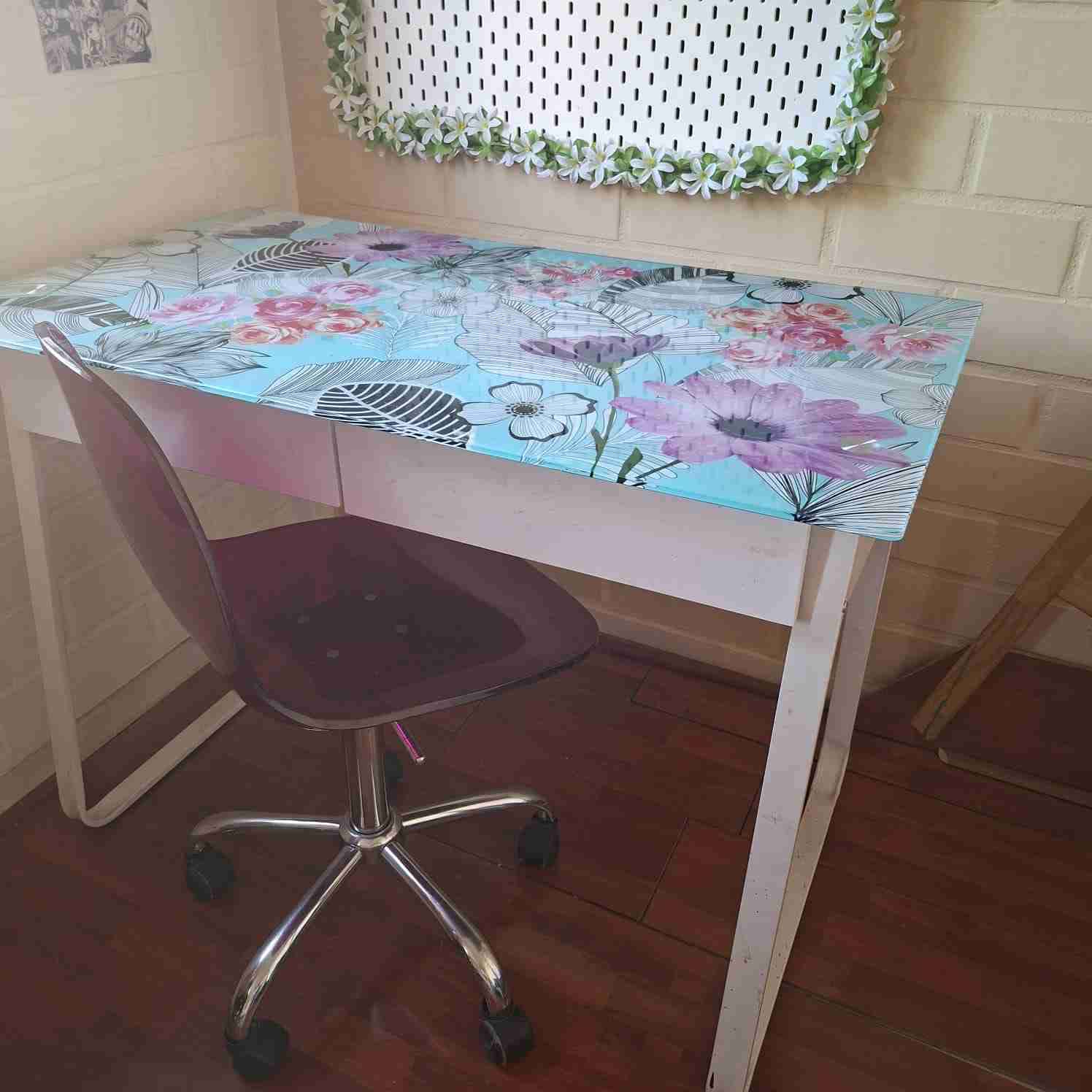 Escritorio floral con cajones - miniatura 6