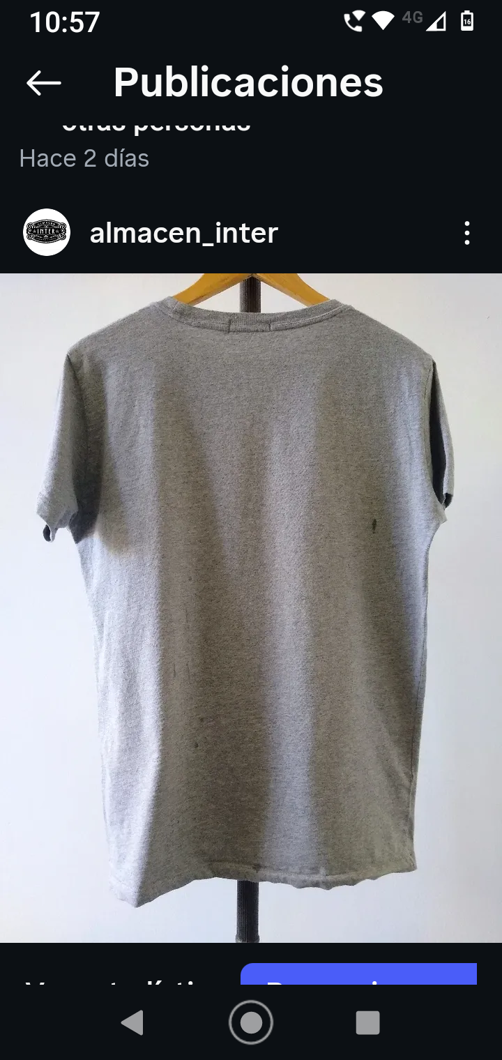Polera gris Replay unisex - miniatura 2