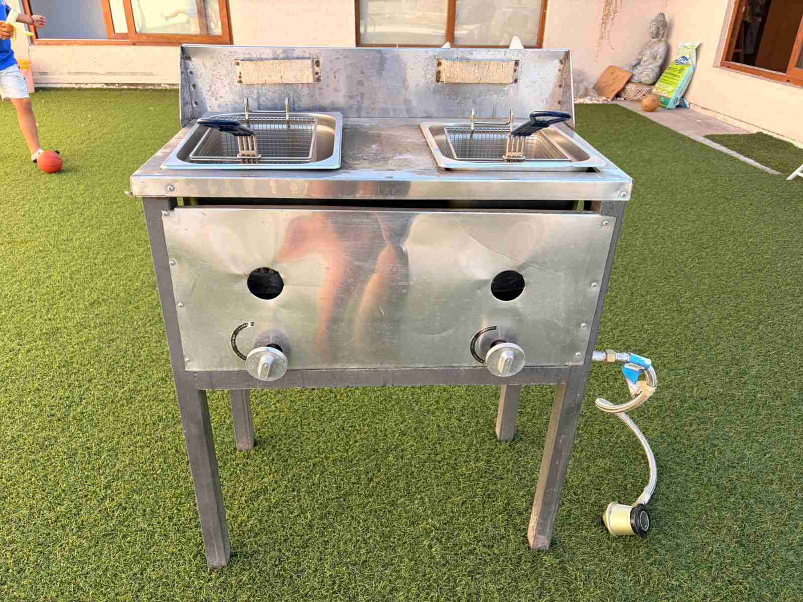 Freidora de doble compartimento