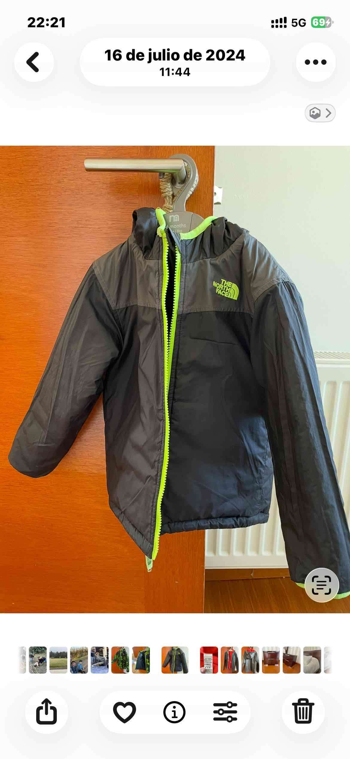 Chaqueta polar The North Face verde - miniatura 2