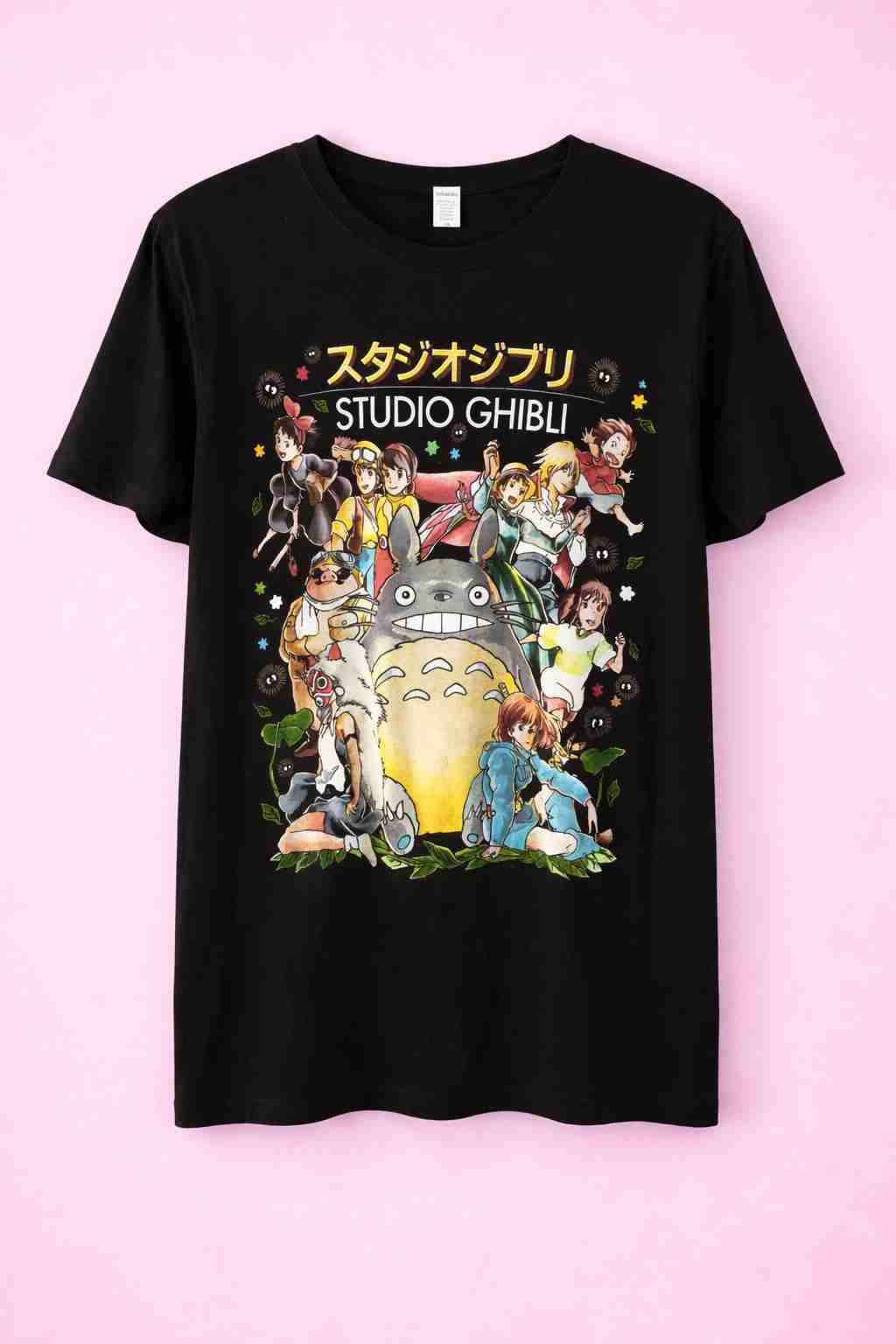Polera negra Studio Ghibli