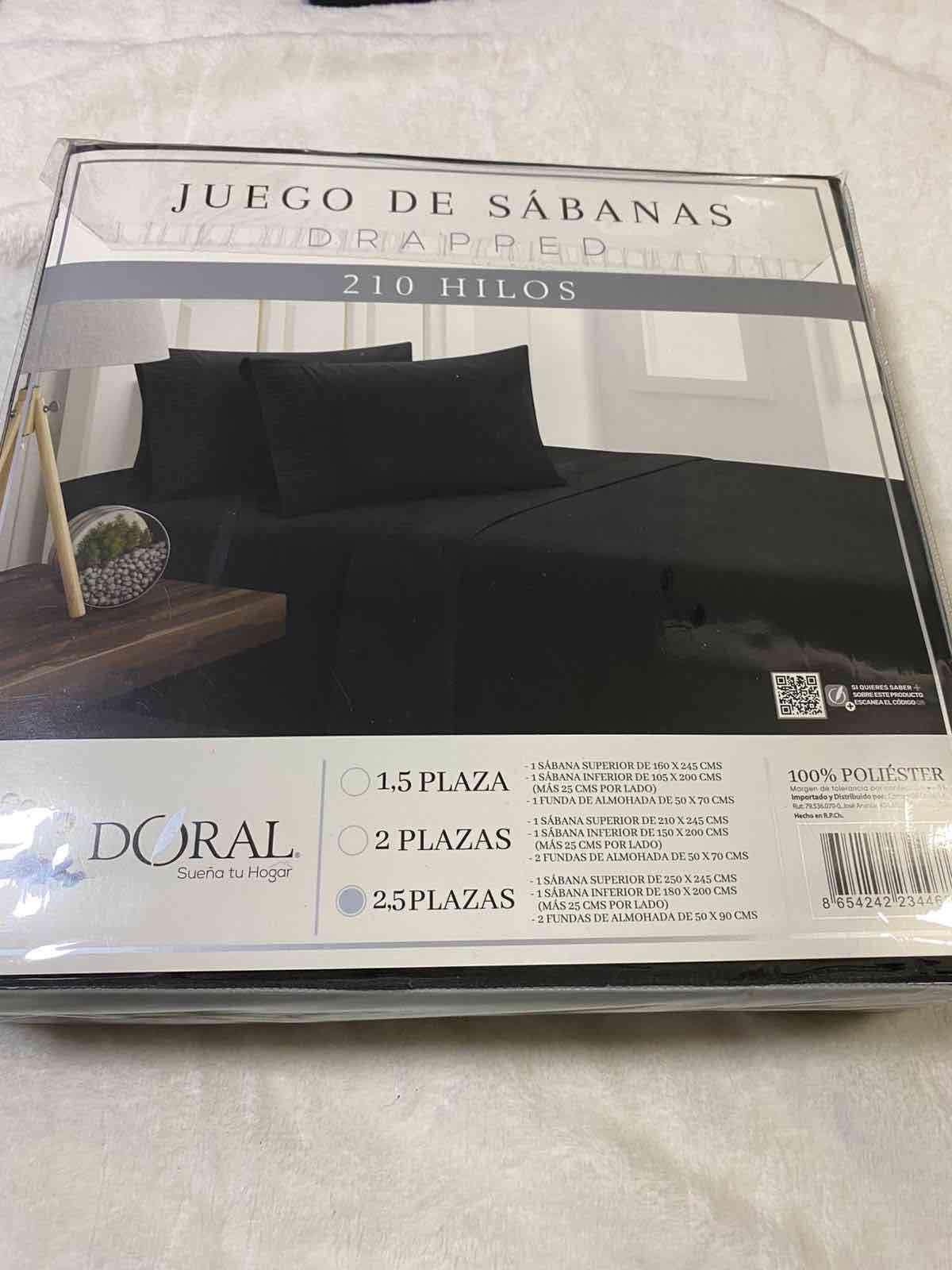 Juego de sábanas negro king - 5