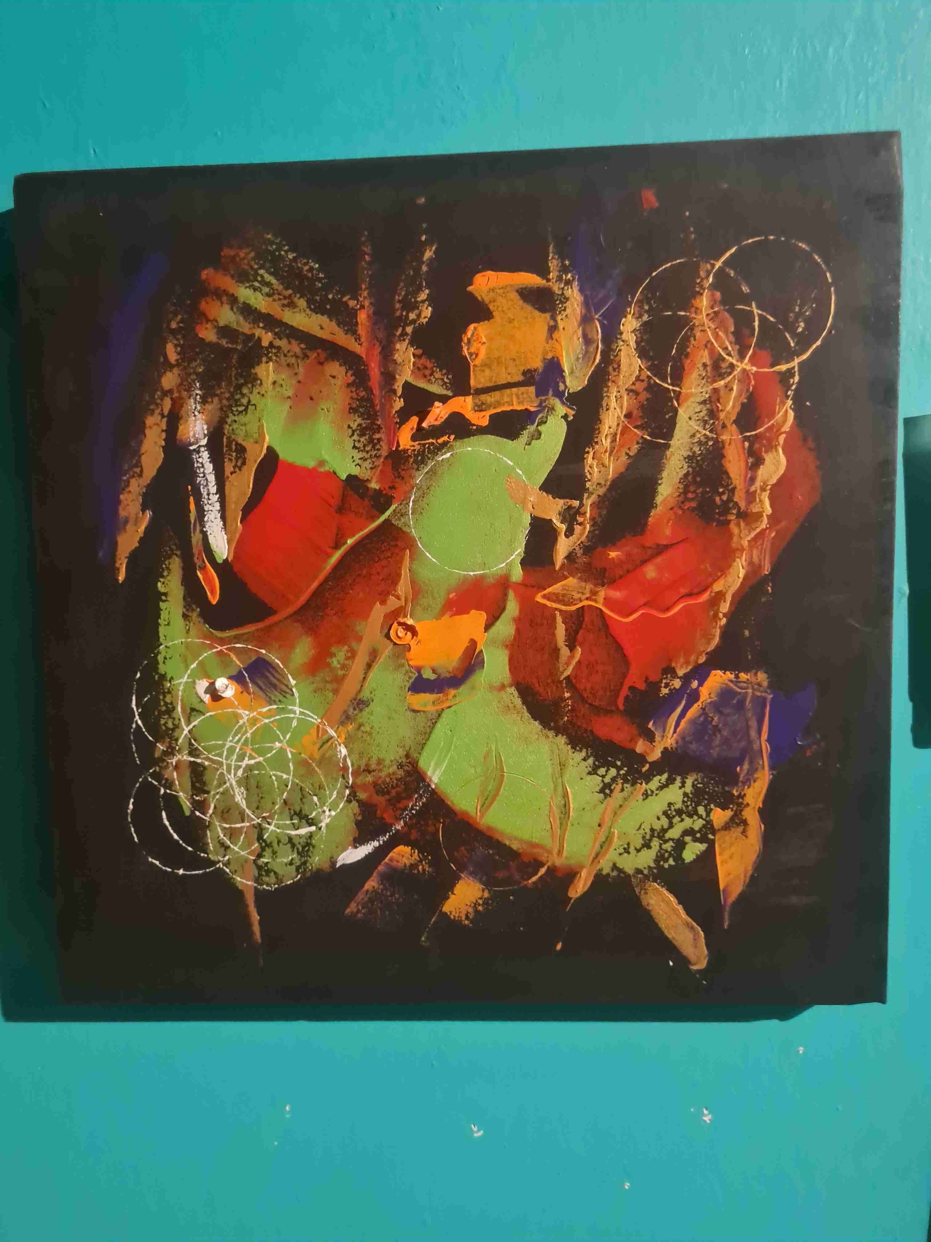 Cuadro abstracto en colores vibrantes