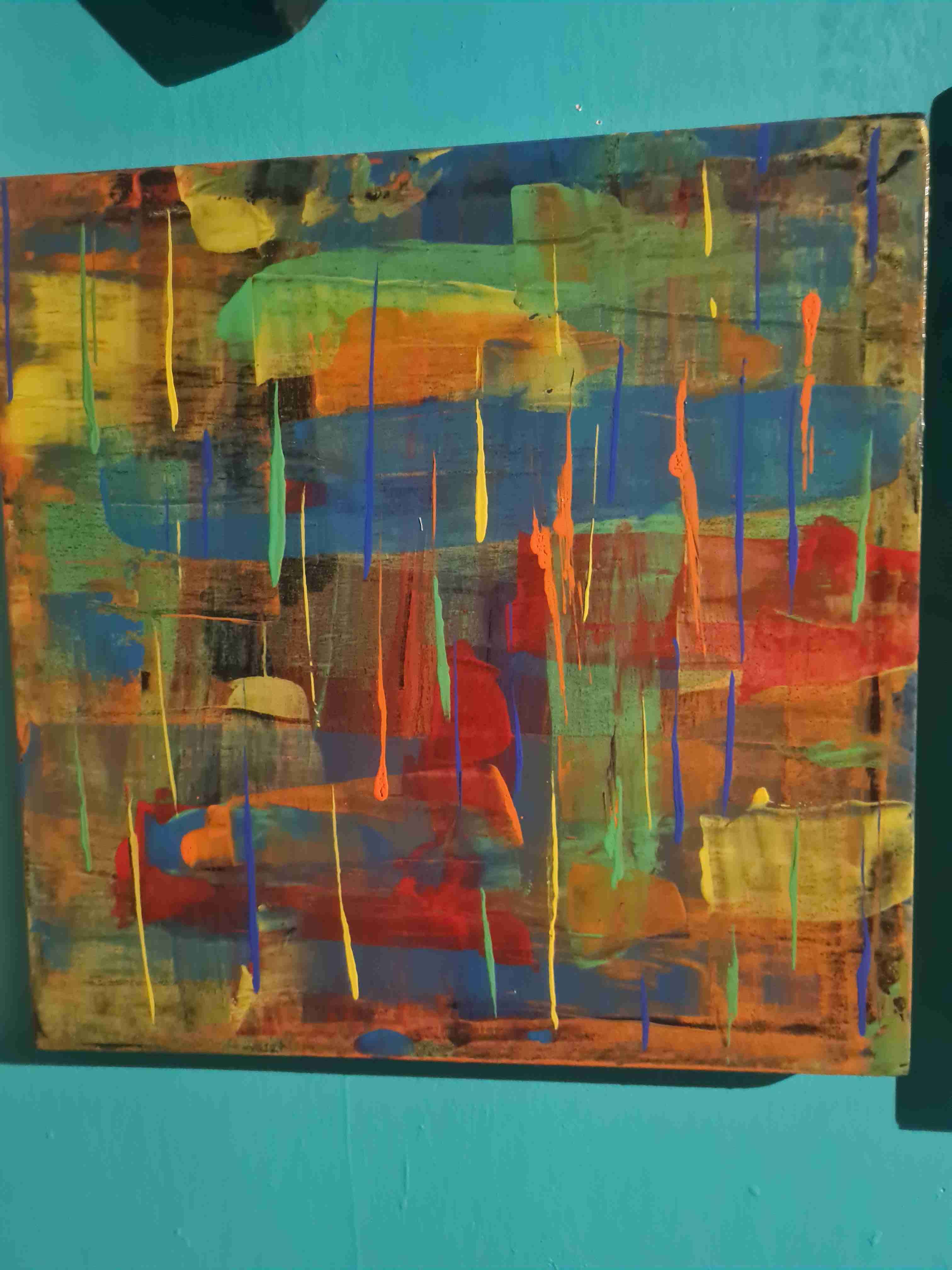 Cuadro abstracto en colores vibrantes - miniatura 2