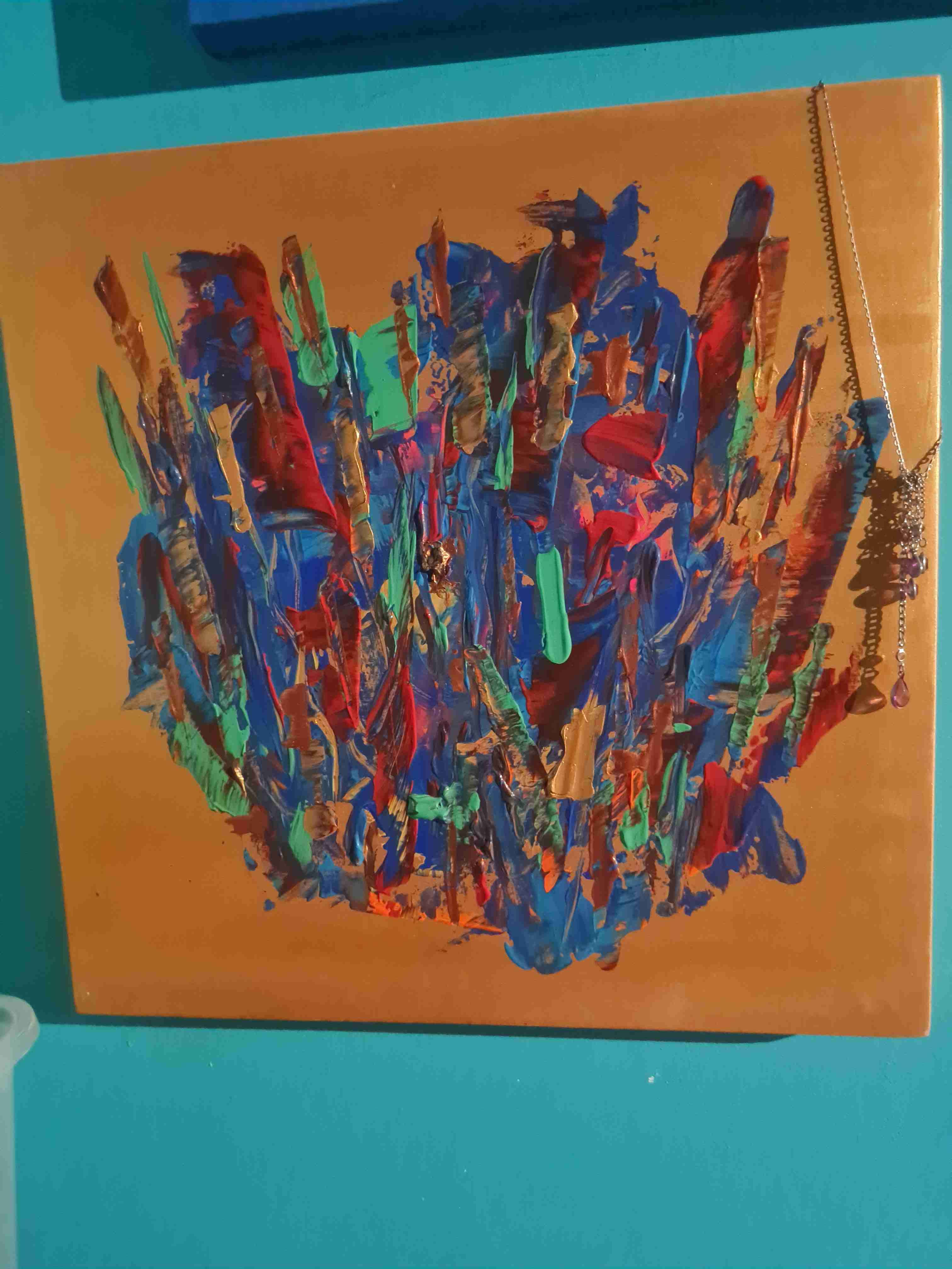 Cuadro abstracto en colores vibrantes - miniatura 4