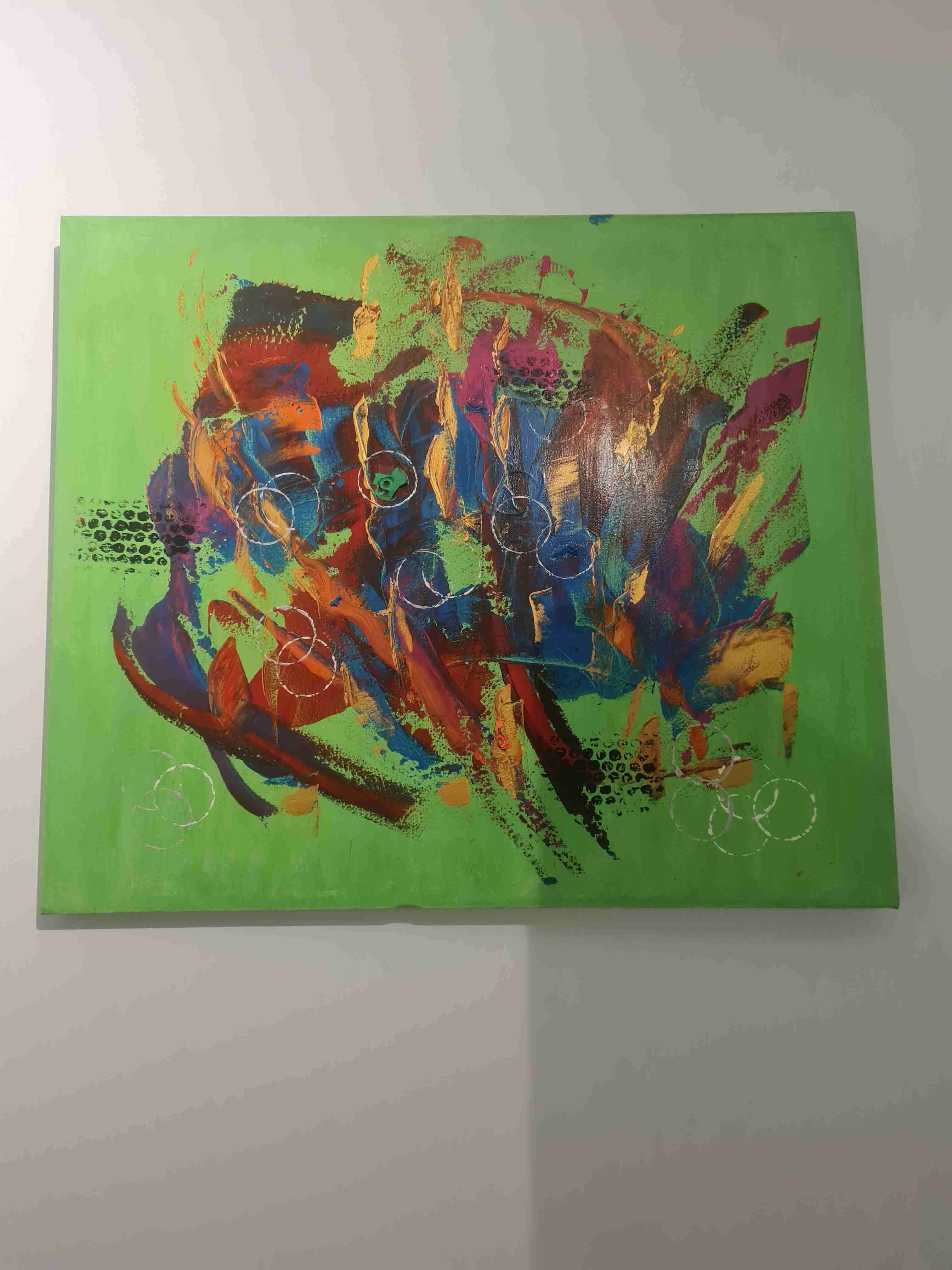 Cuadro abstracto en colores vibrantes - miniatura 6