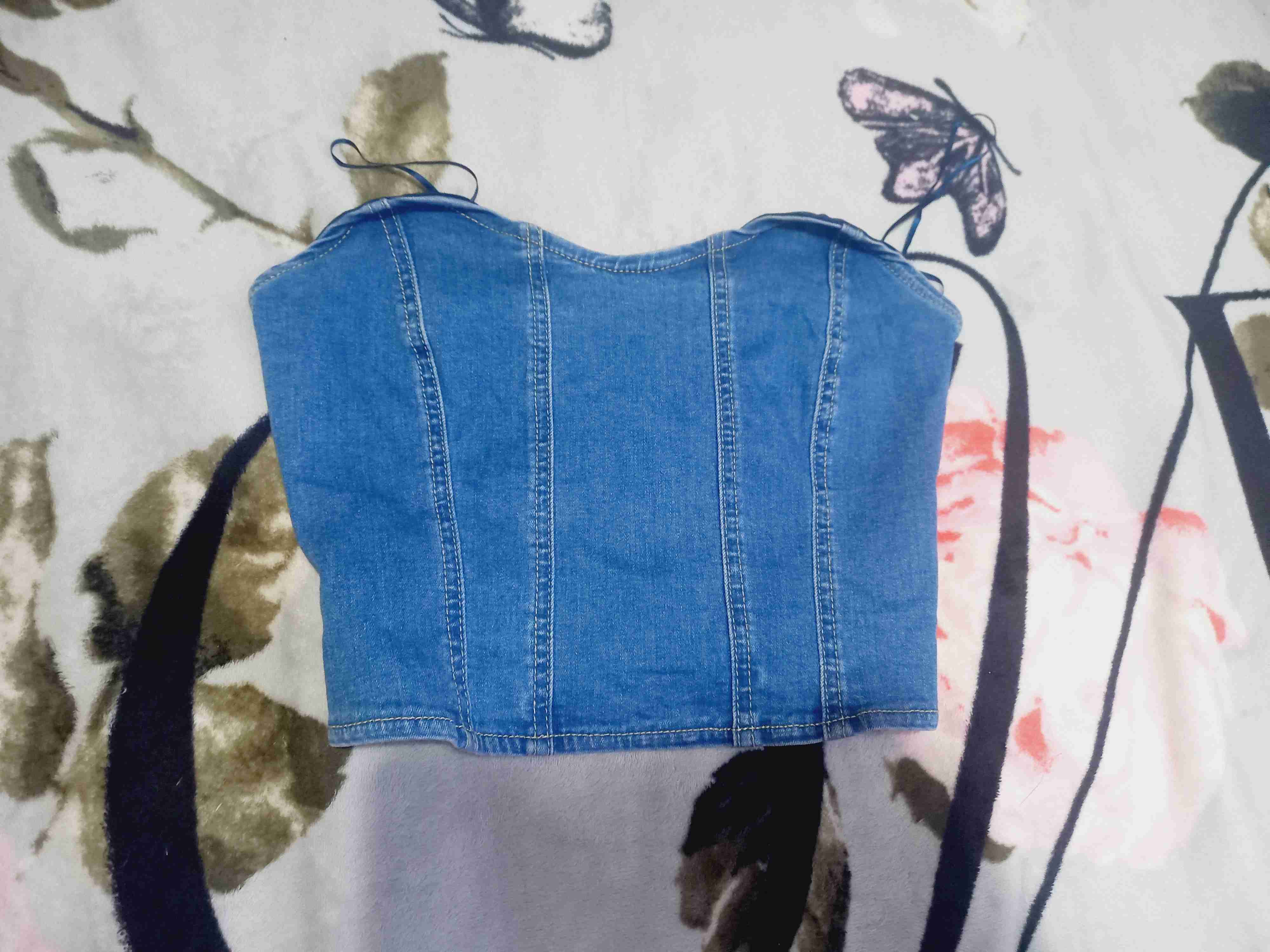 Corset de mezclilla azul
