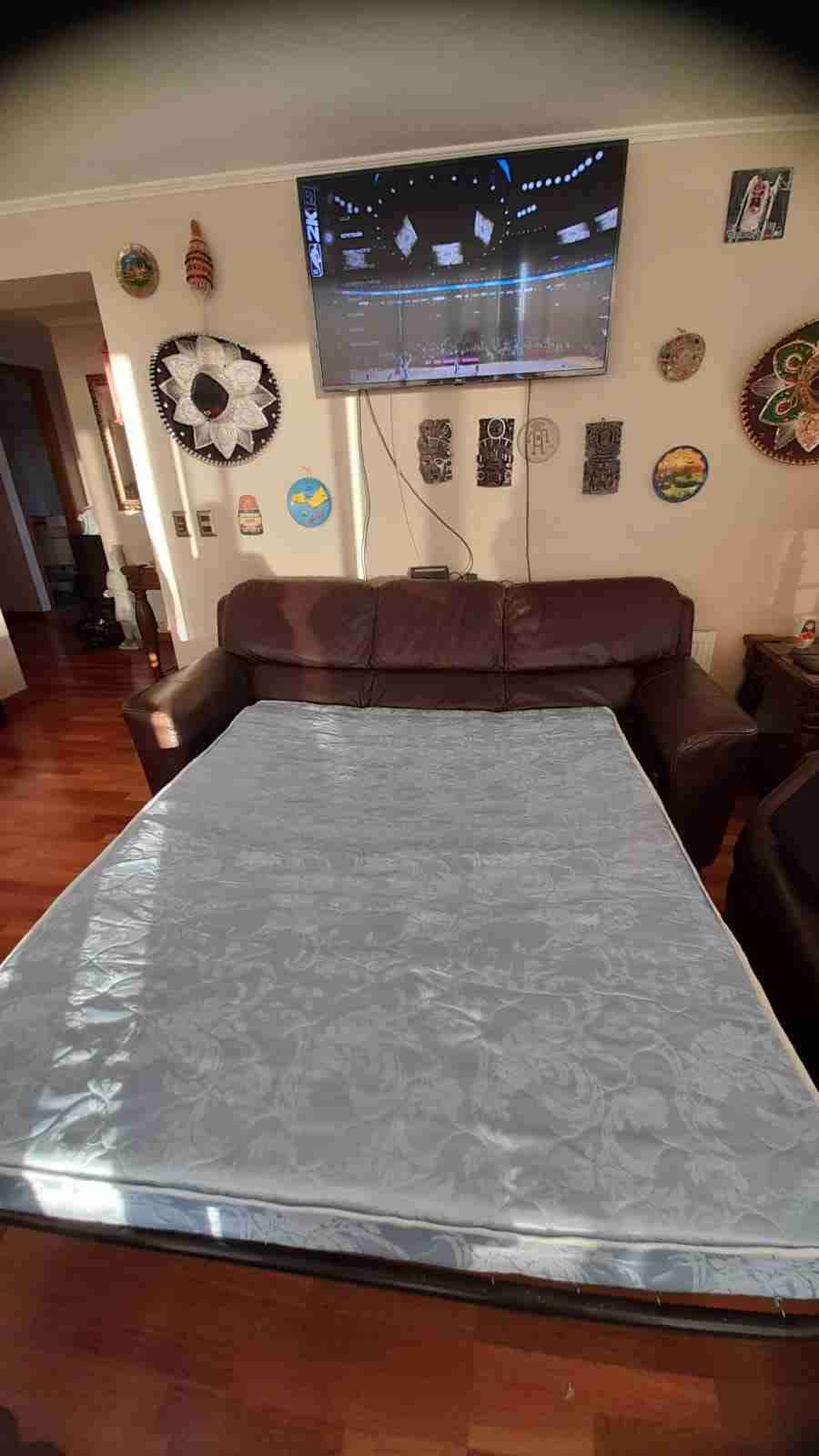 Sofá de cuero marrón ashley - 2