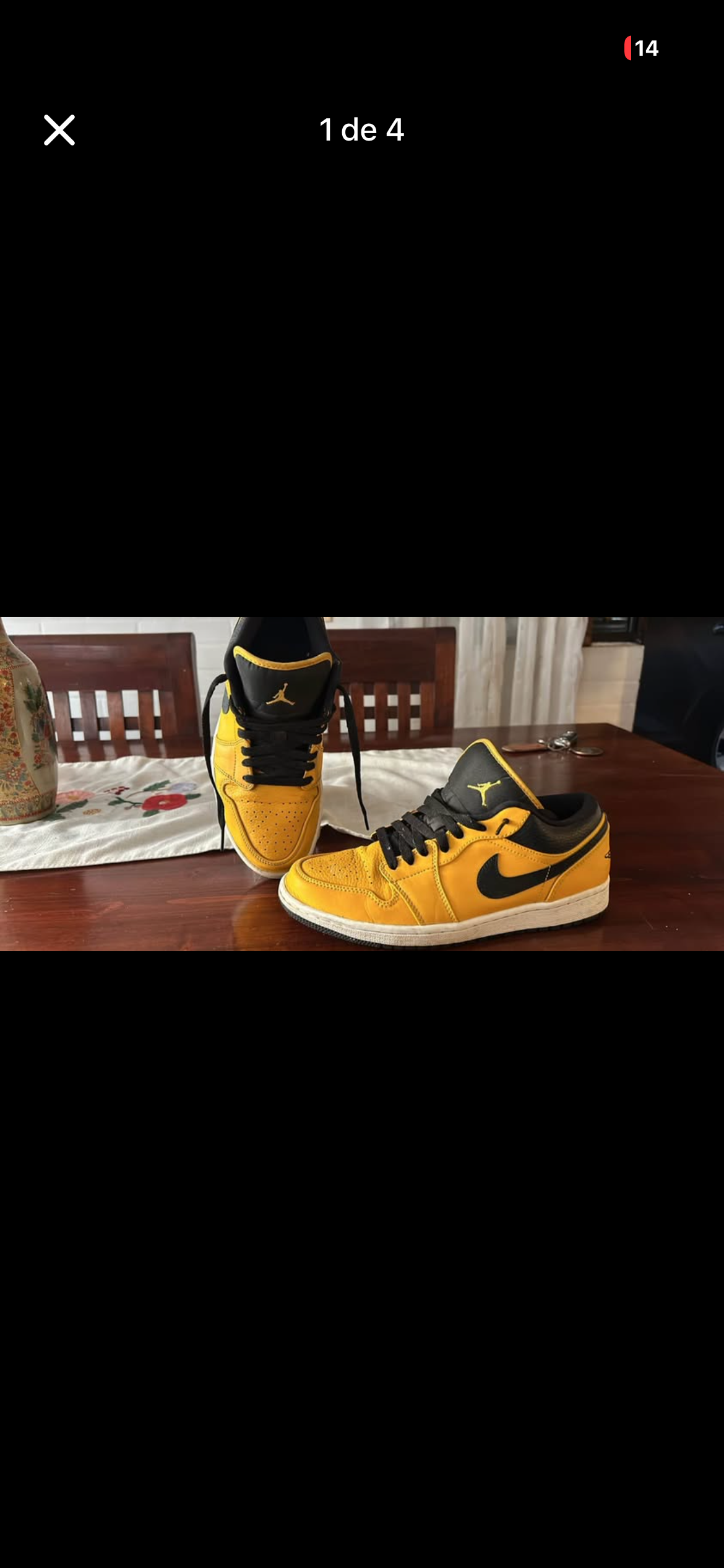 Zapatillas deportivas amarillas y negras Jordan