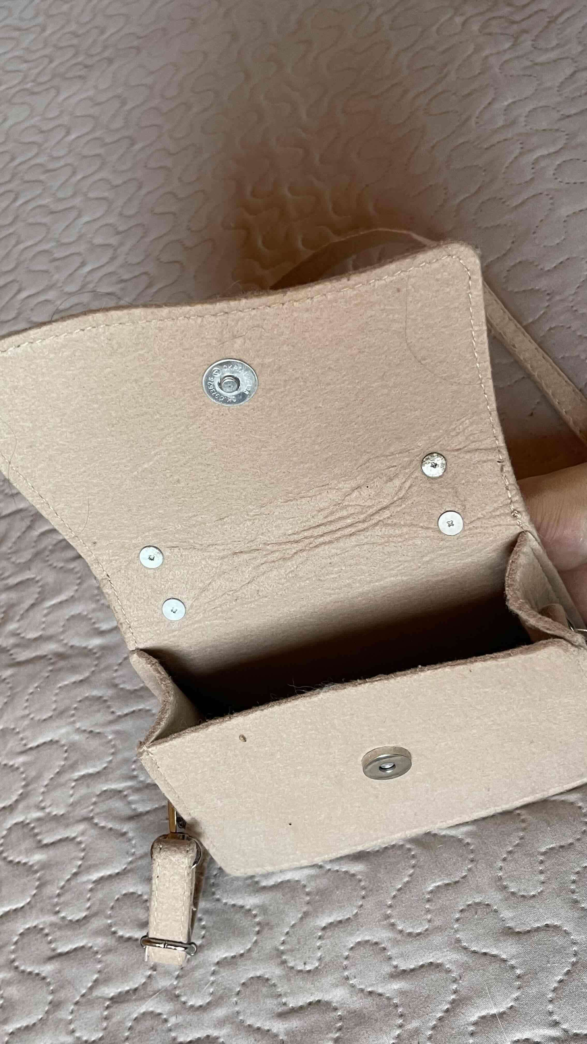 Cartera de mano beige - miniatura 2