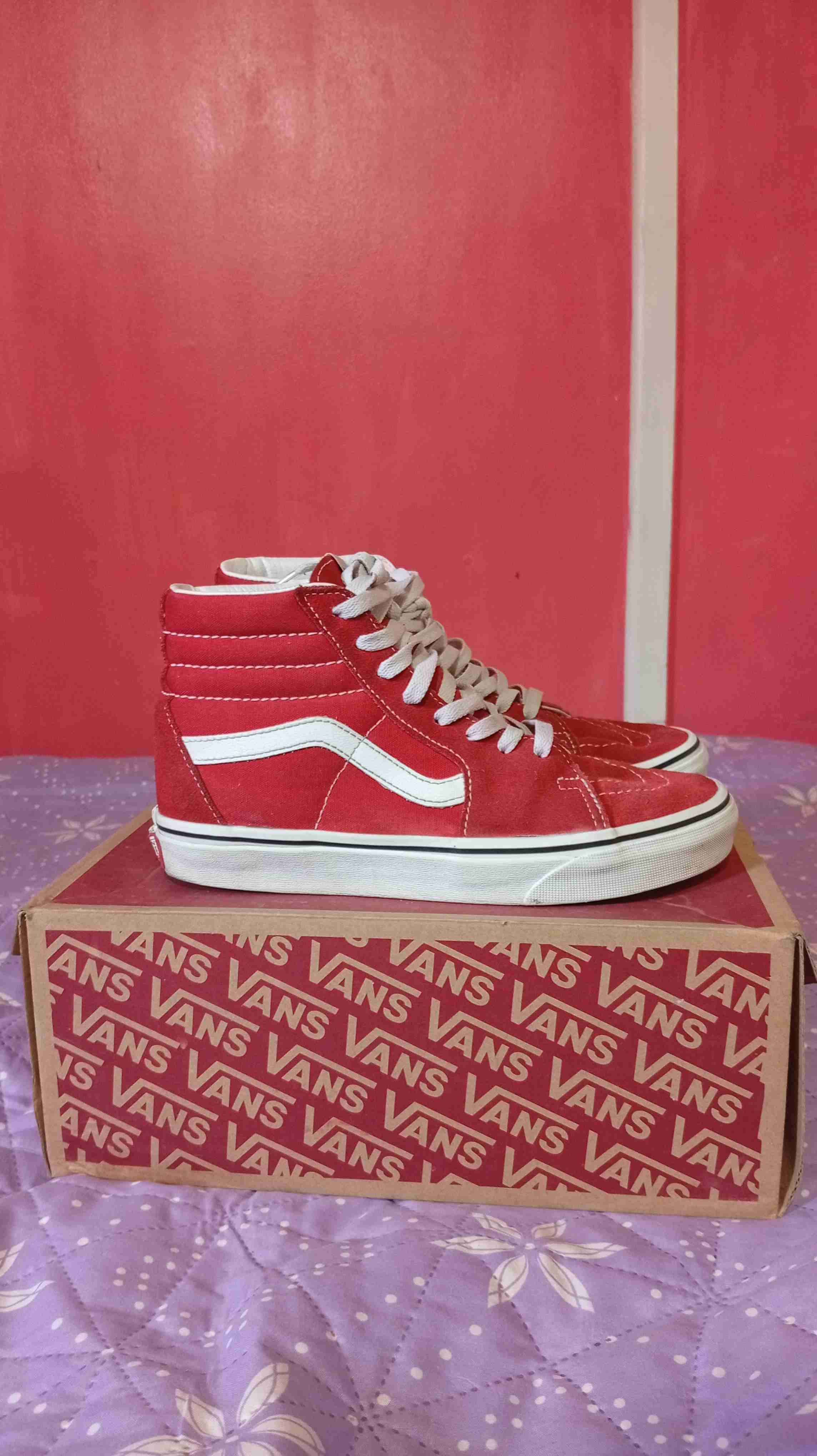 Zapatillas Vans rojas altas