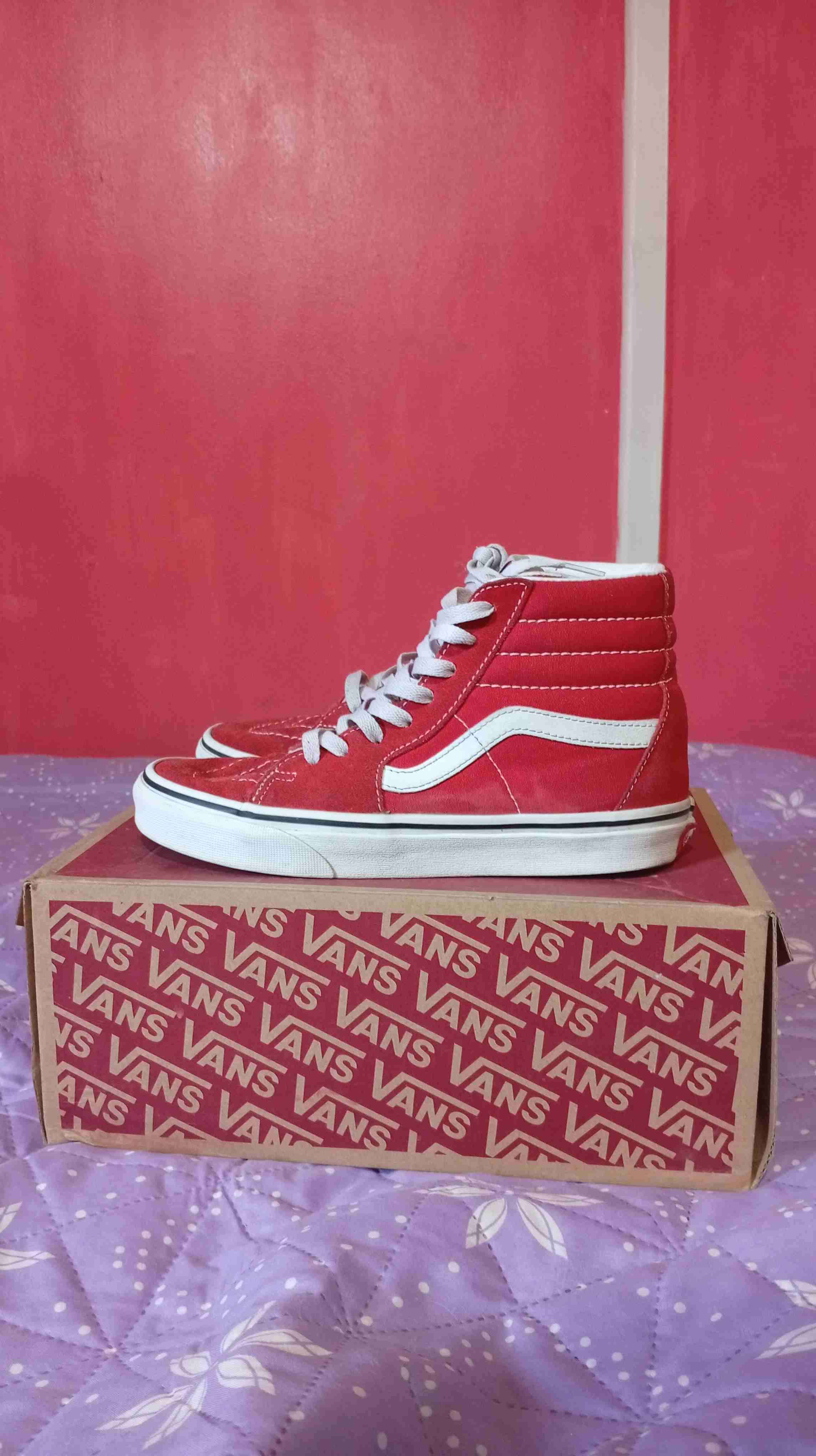 Zapatillas Vans rojas altas - miniatura 2