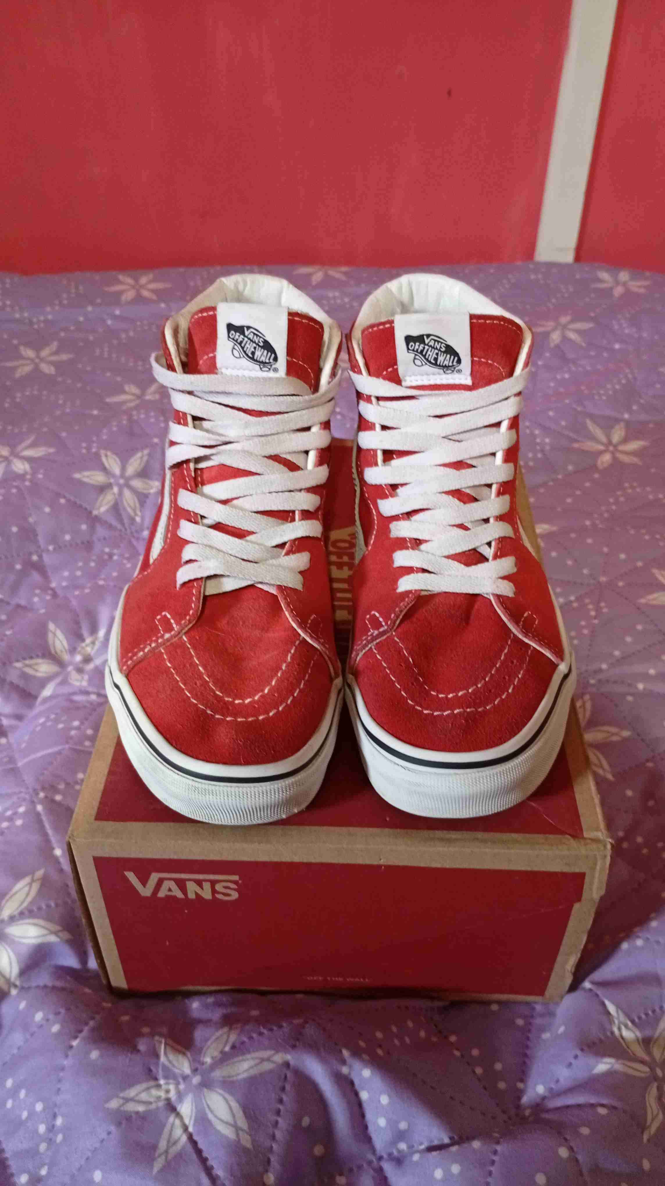 Zapatillas Vans rojas altas - miniatura 3