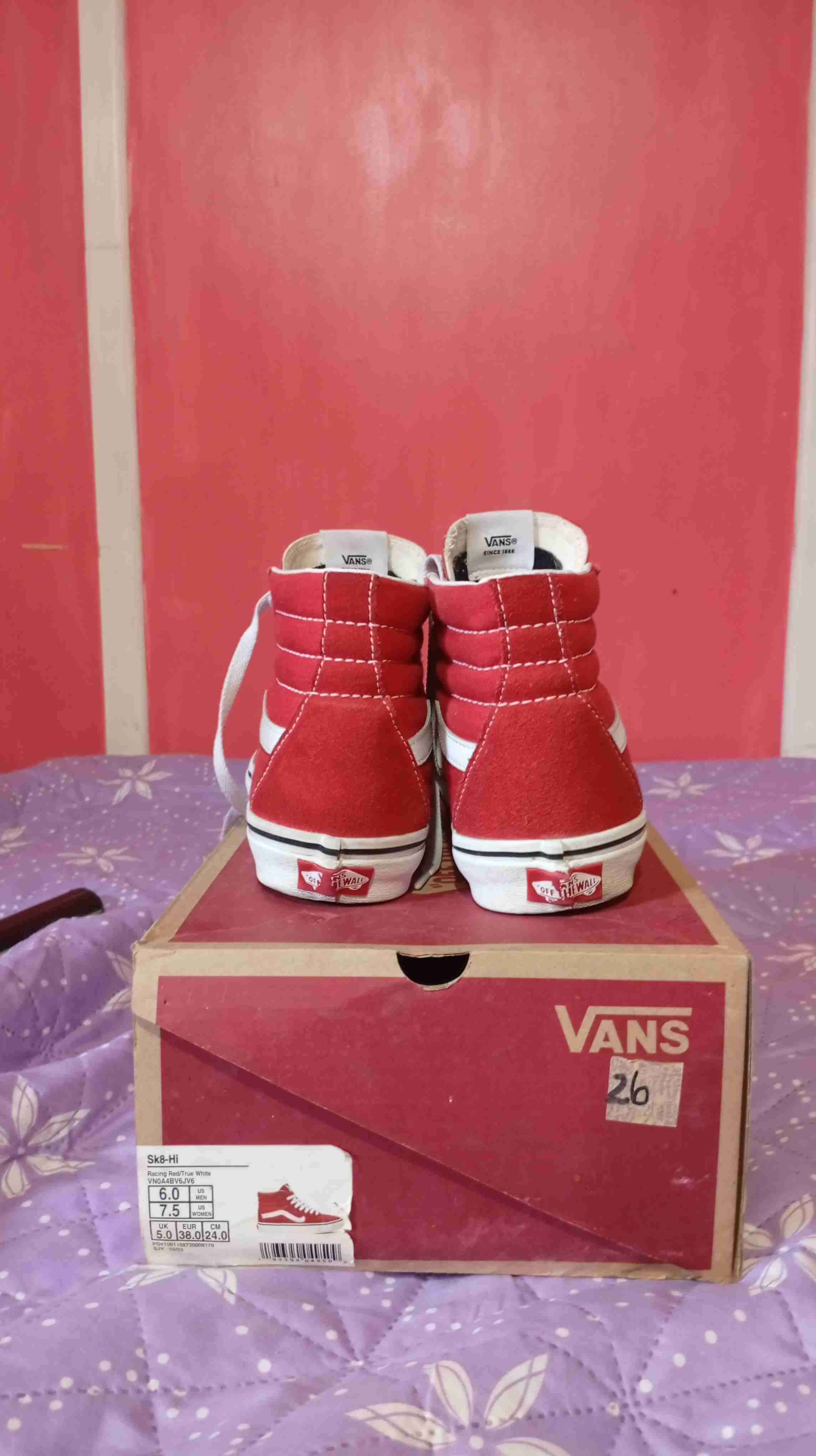 Zapatillas Vans rojas altas - miniatura 5