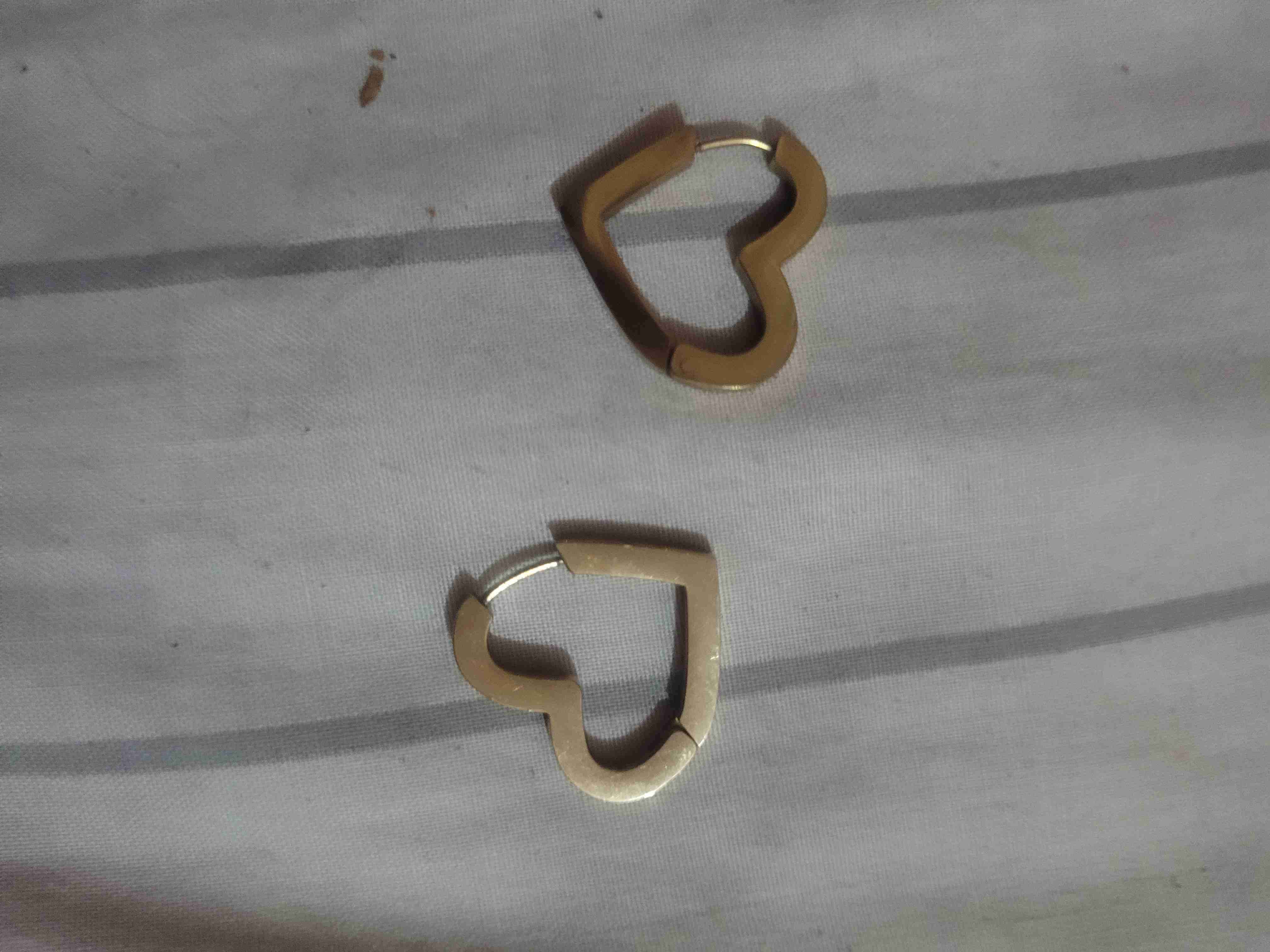 Aros oro con forma de corazón