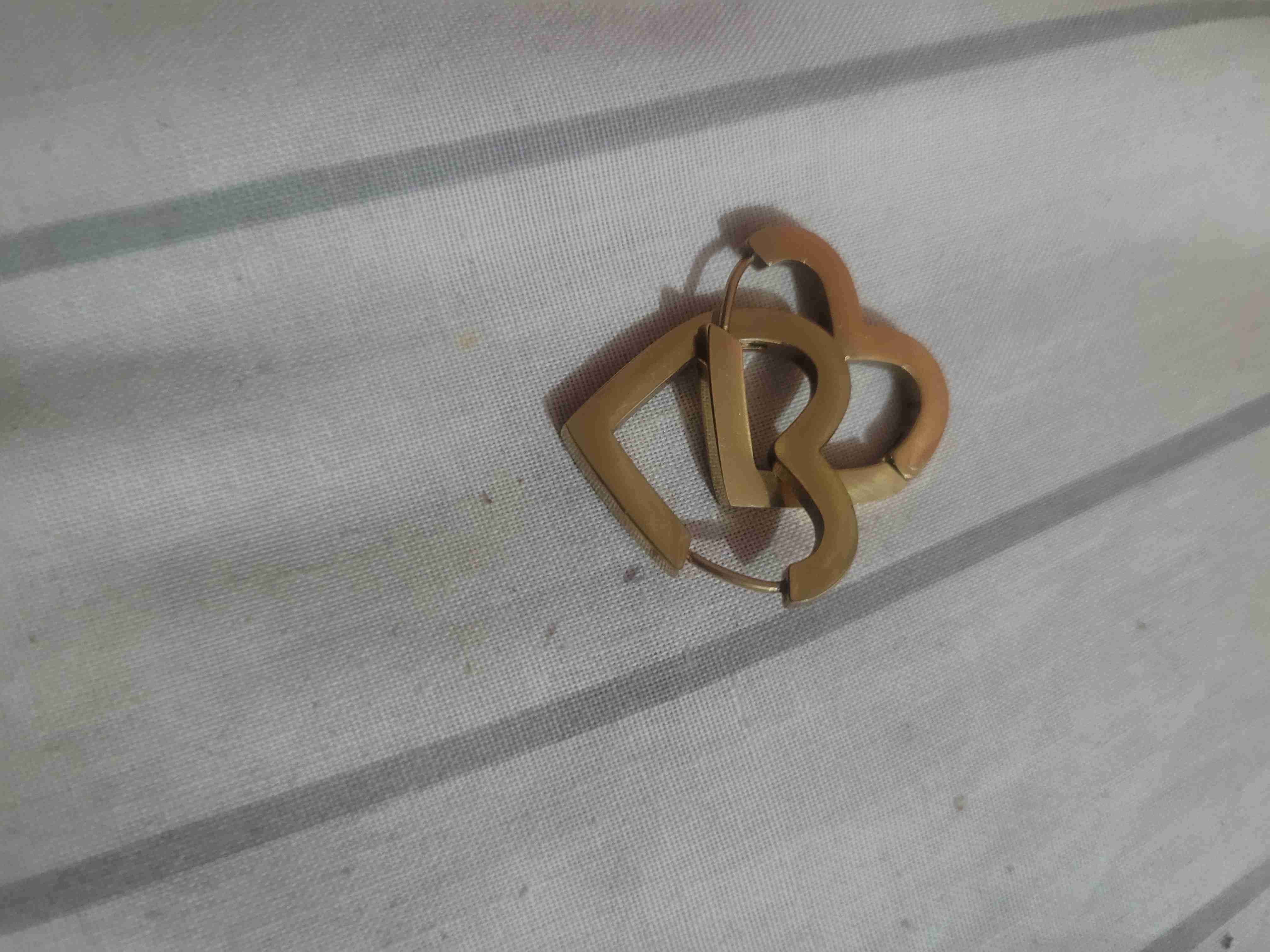 Aros oro con forma de corazón - miniatura 2