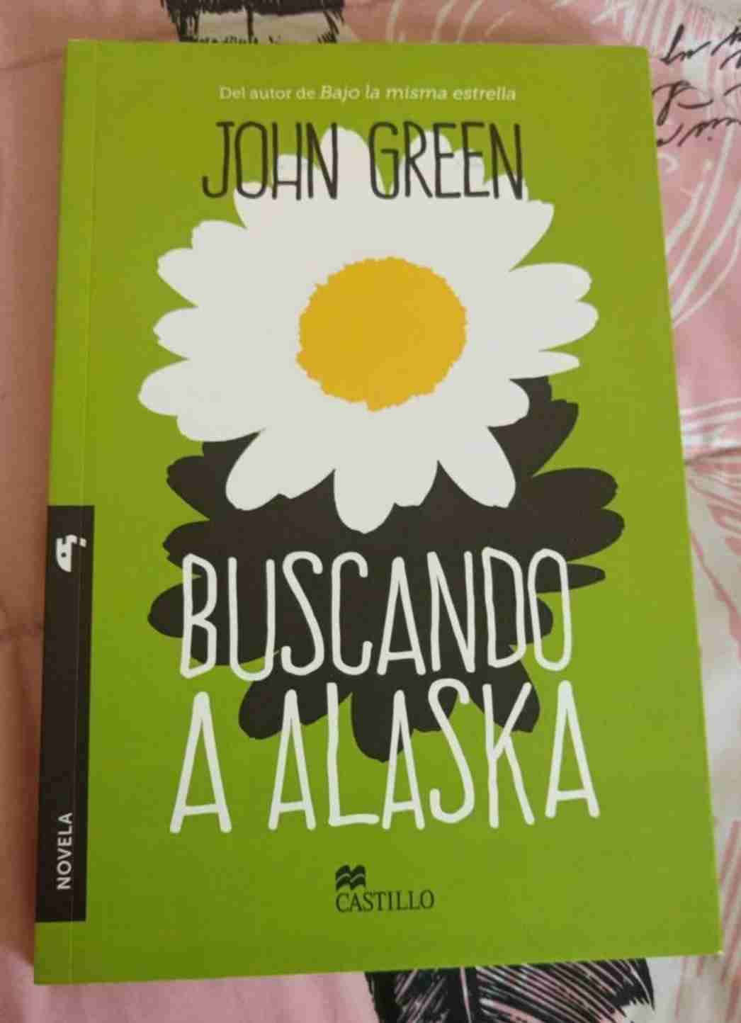 Libro "Buscando a Alaska" con detalles estéticos