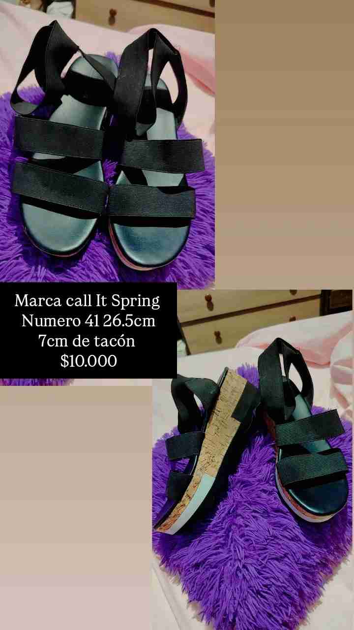 Sandalias negras tacón alto