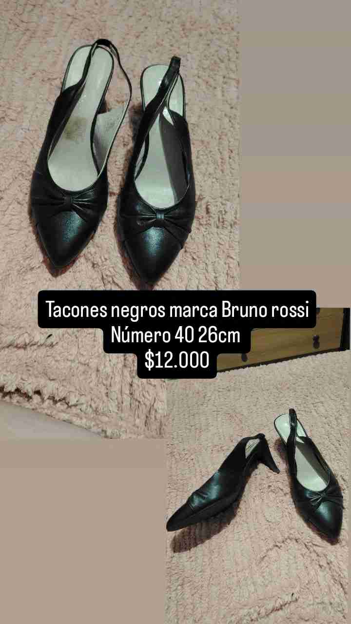 Tacones plateados y negros - miniatura 2