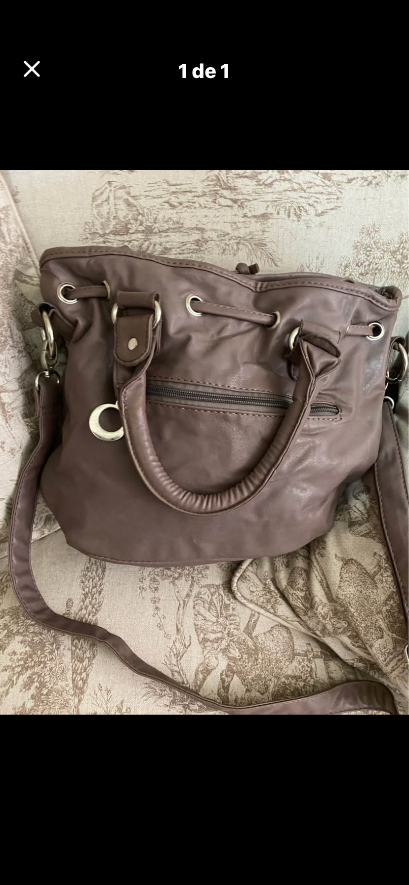 Bolso cruzado café oscuro