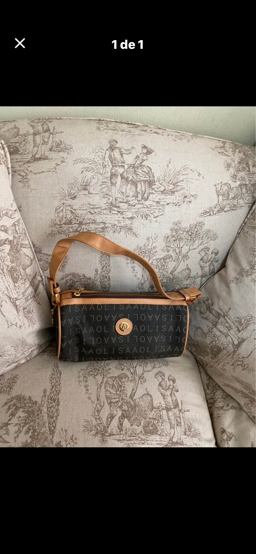 Cartera de mano marrón SAO