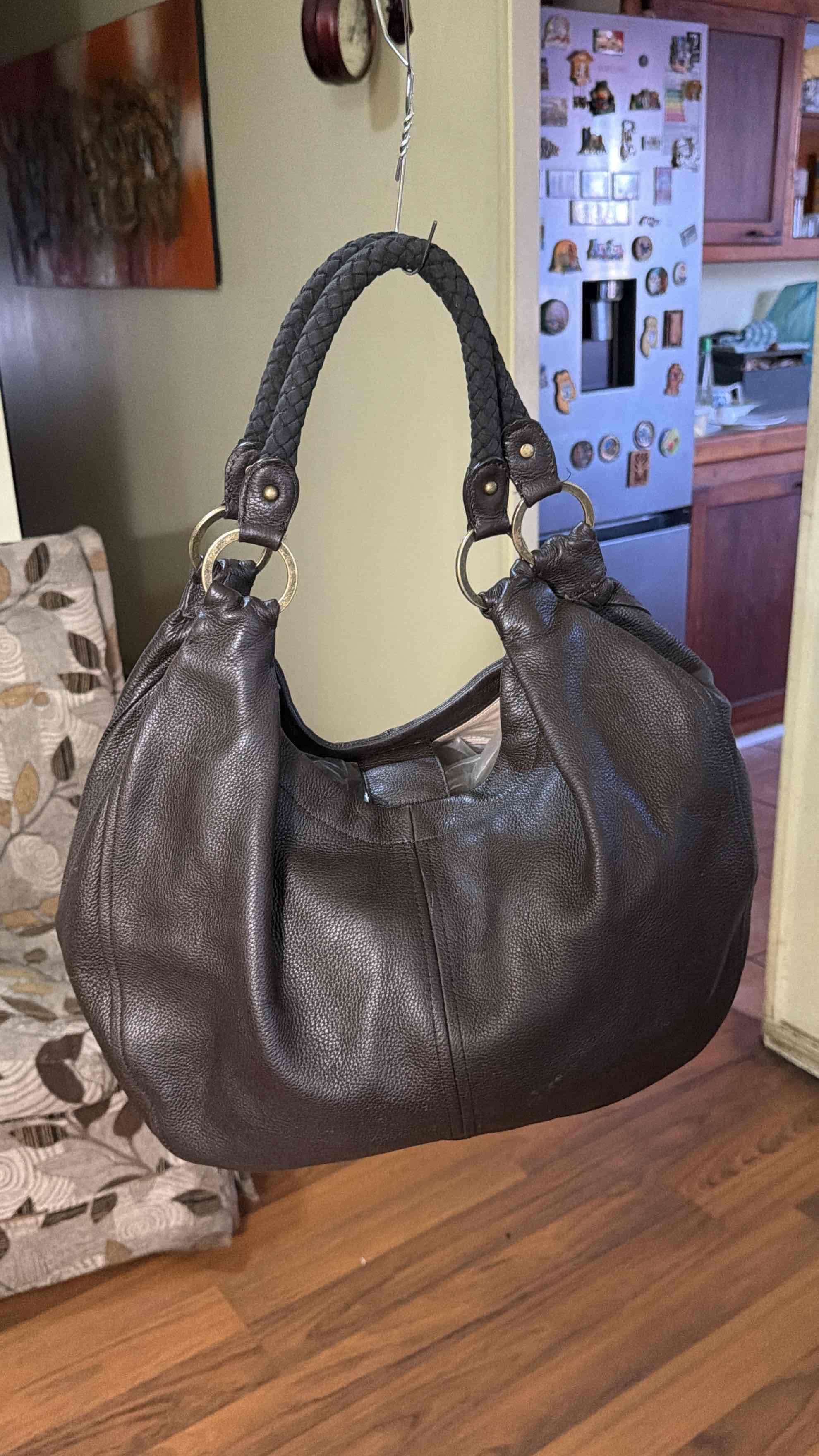 Bolso de cuero marrón - miniatura 1