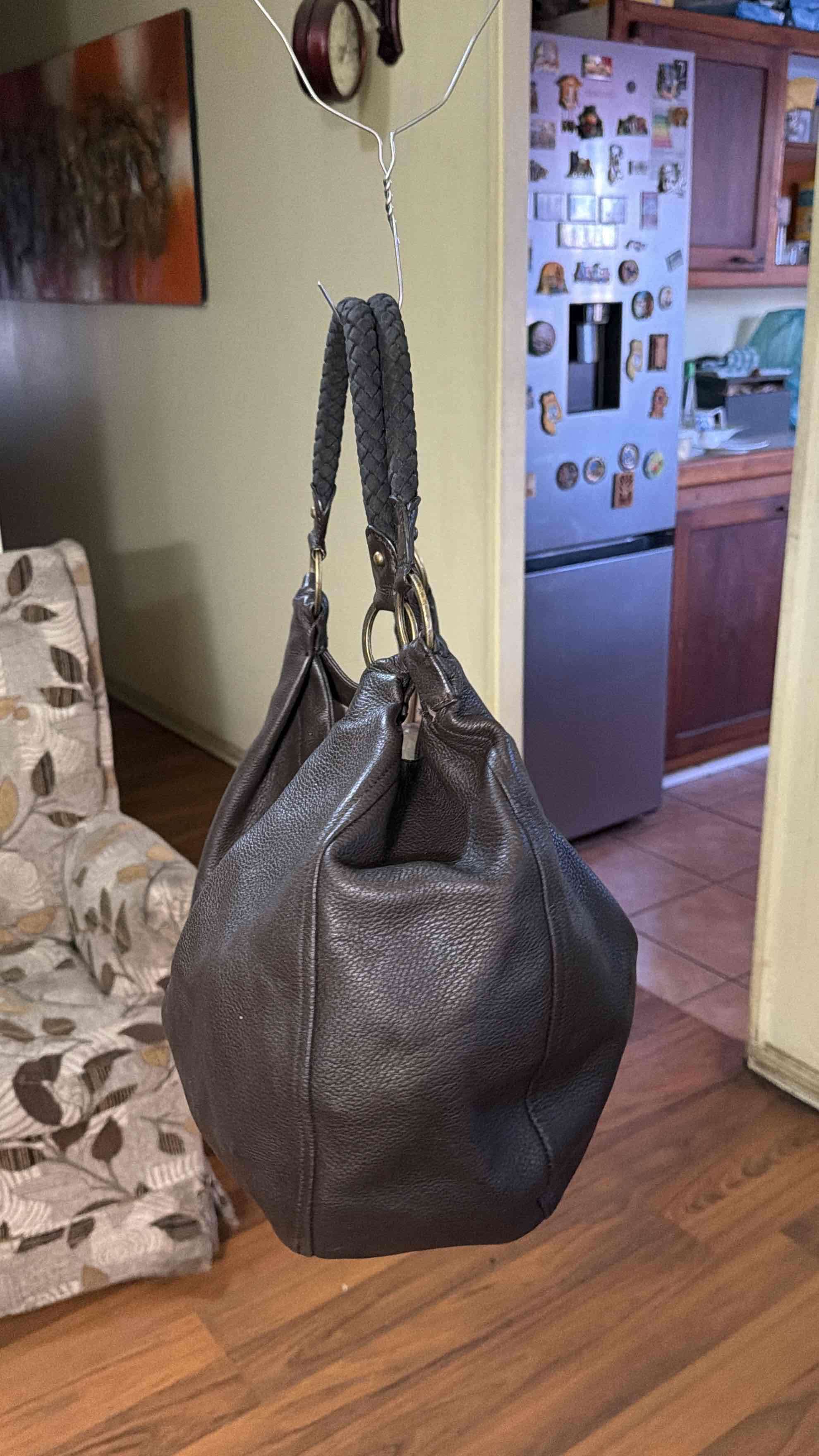 Bolso de cuero marrón - miniatura 3