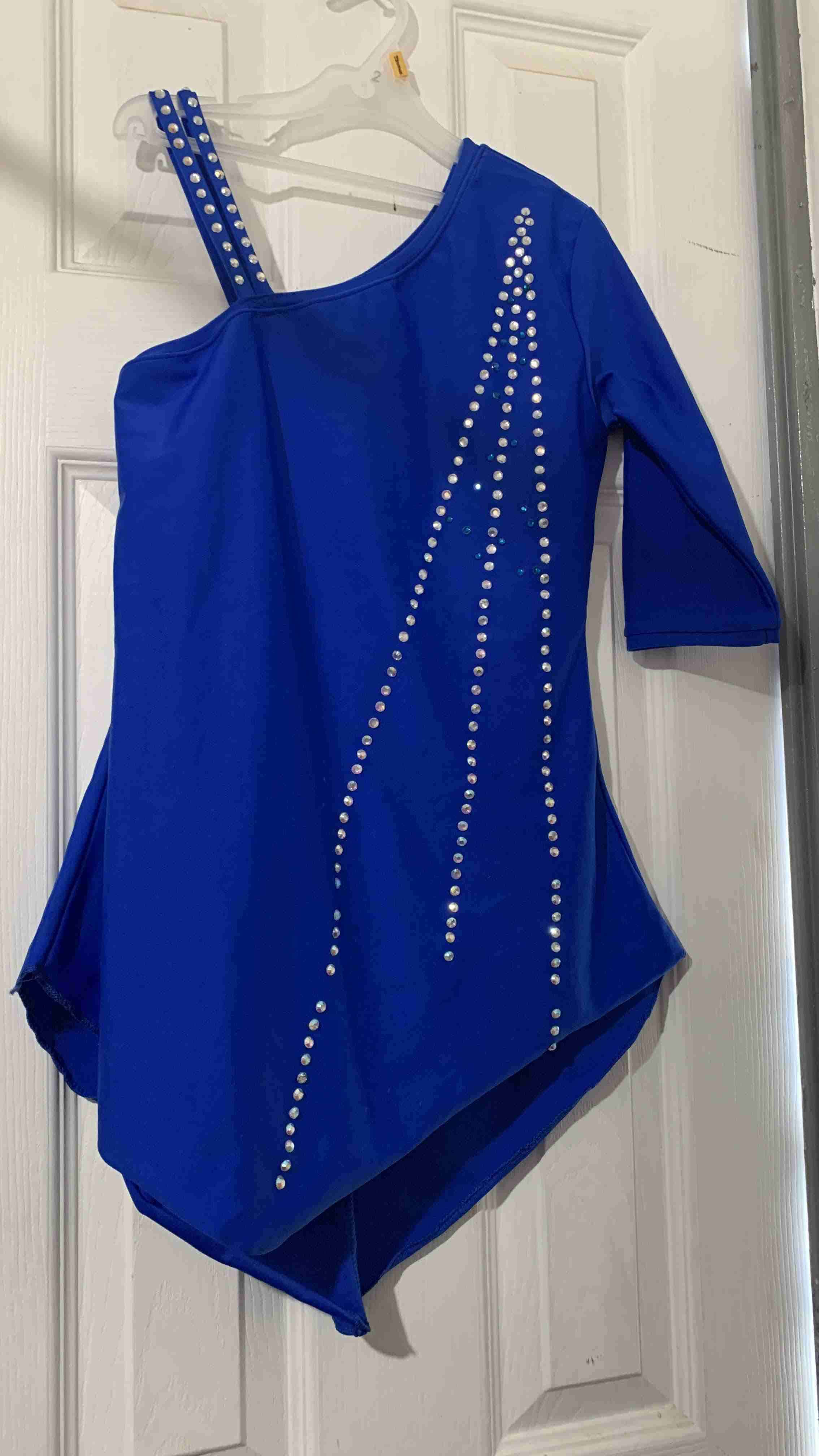 Malla patinaje azul con pedrería