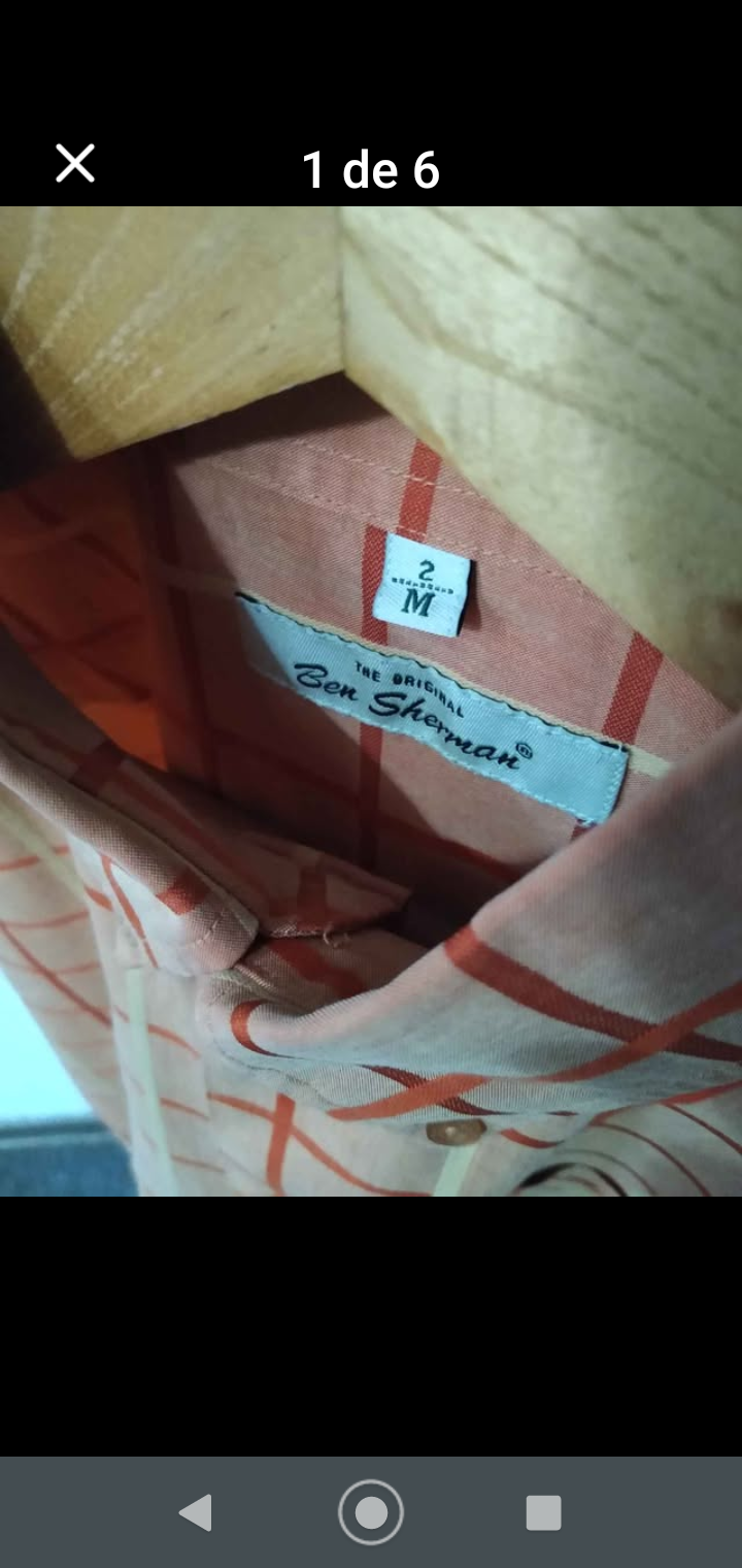 Camisa a cuadros naranja - miniatura 2