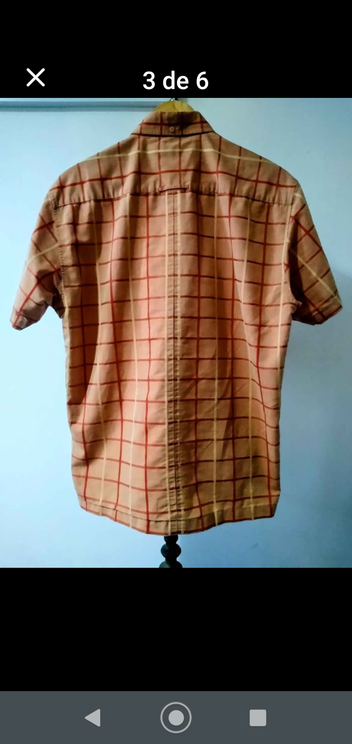 Camisa a cuadros naranja - miniatura 3