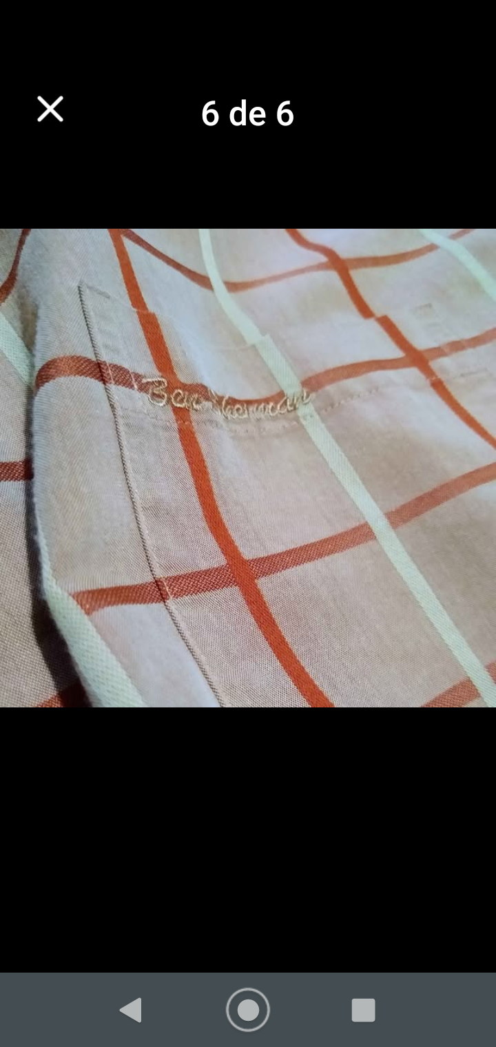 Camisa a cuadros naranja - miniatura 5