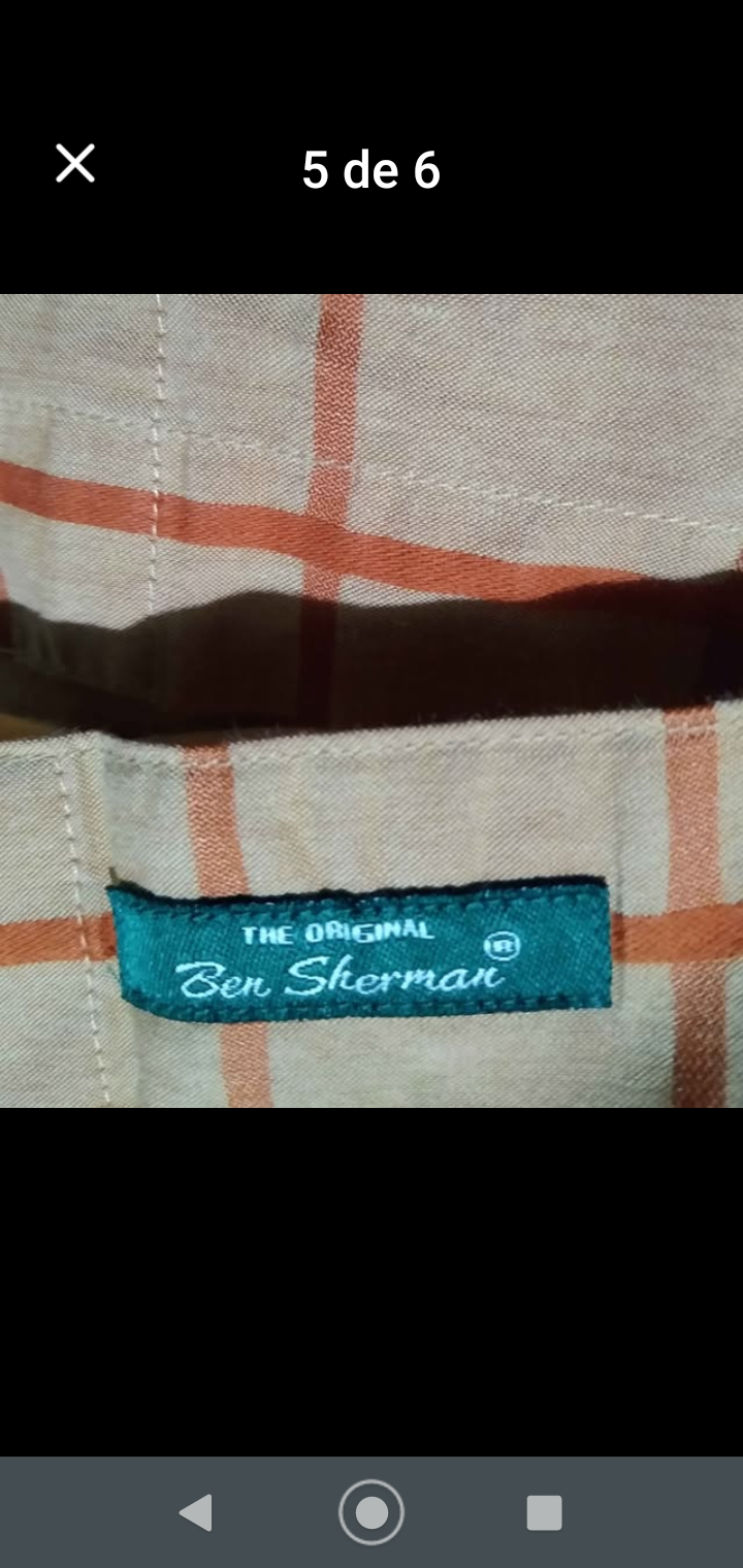 Camisa a cuadros naranja - miniatura 6