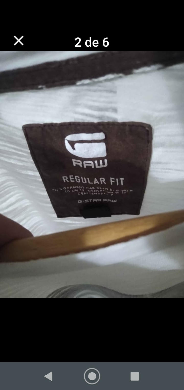 Polera blanca G-Star RAW - miniatura 2