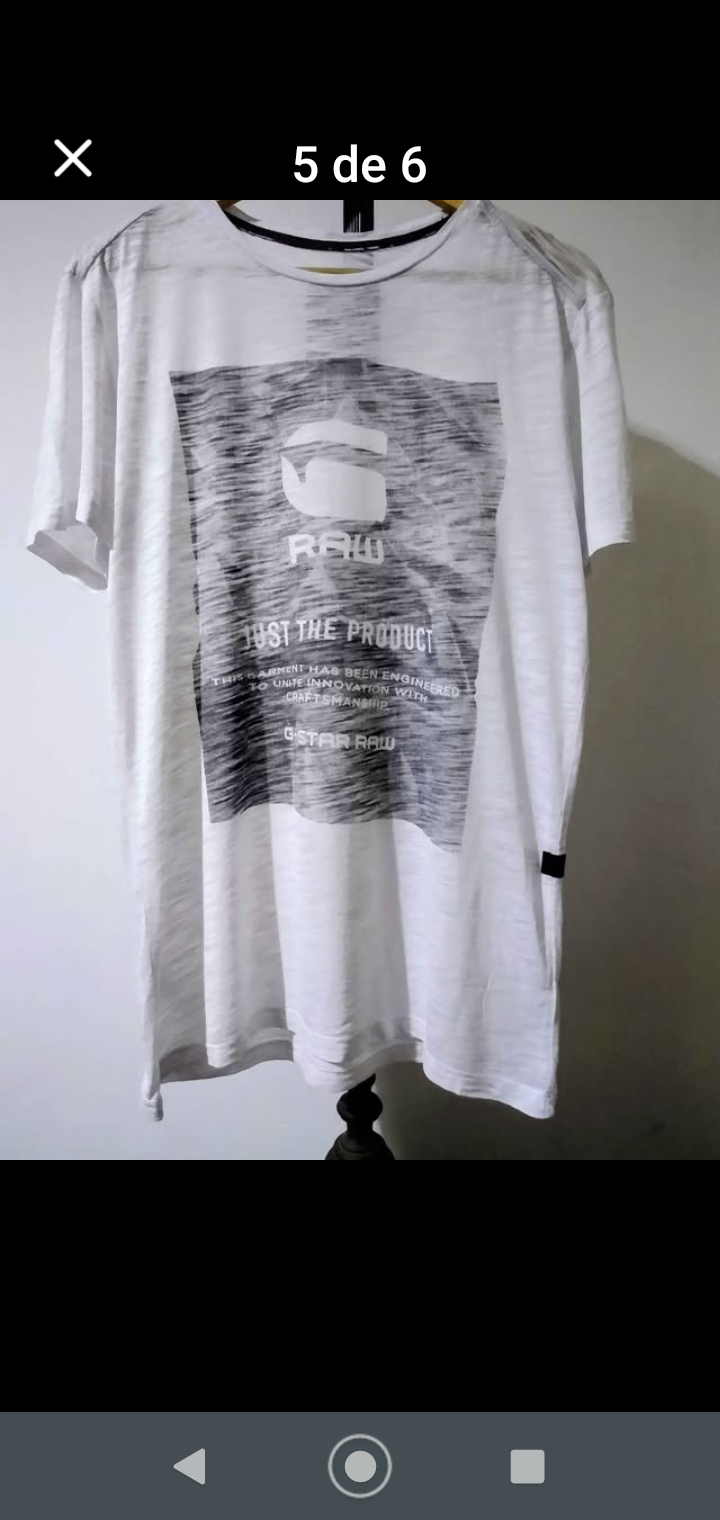Polera blanca G-Star RAW - miniatura 4