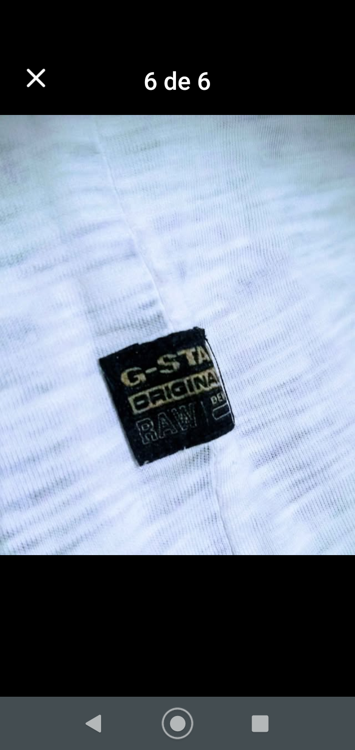 Polera blanca G-Star RAW - miniatura 6