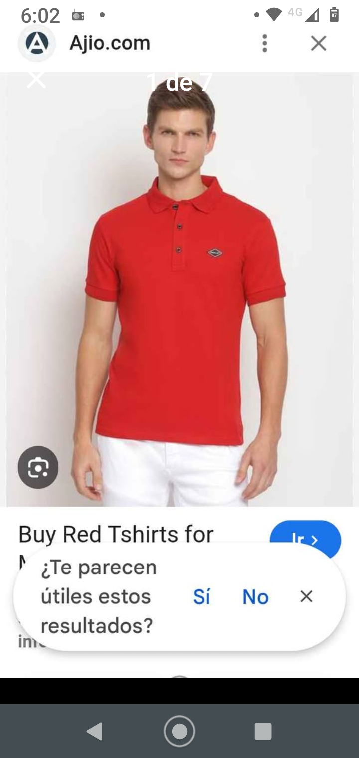 Polera polo roja para hombre - miniatura 1