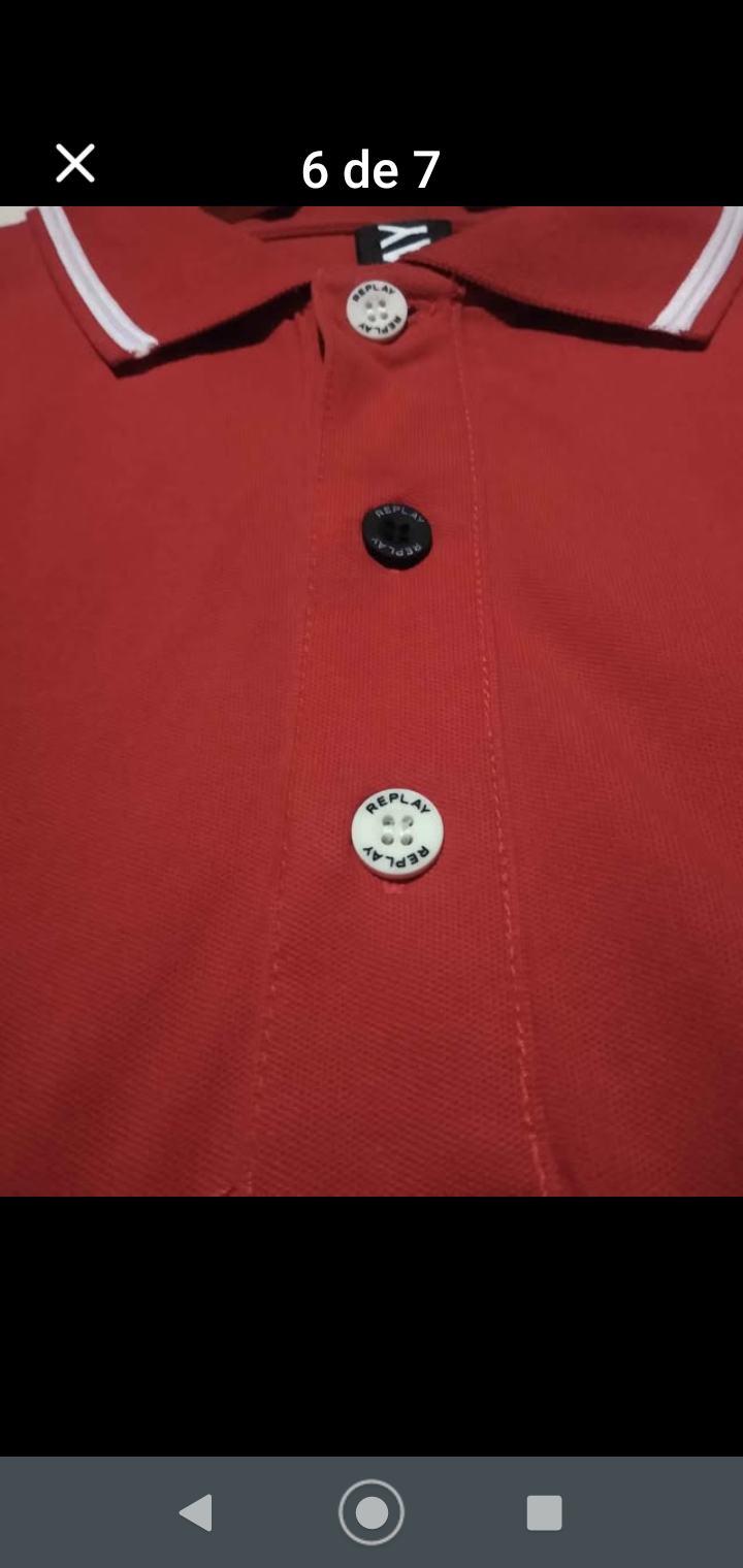 Polera polo roja para hombre - miniatura 5
