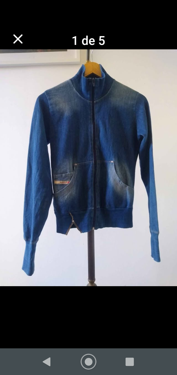 Chaqueta de mezclilla azul - miniatura 1