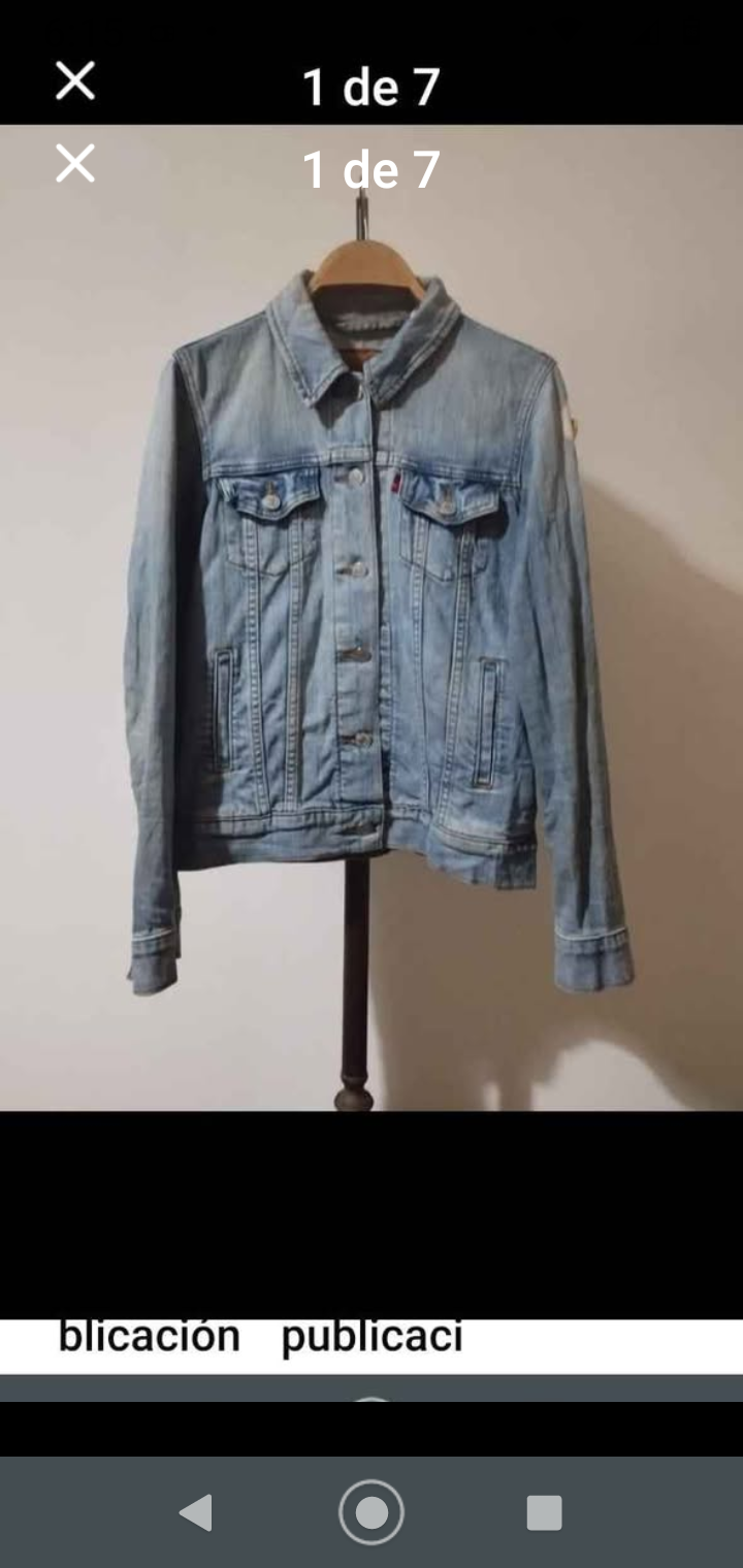 Chaqueta de mezclilla azul