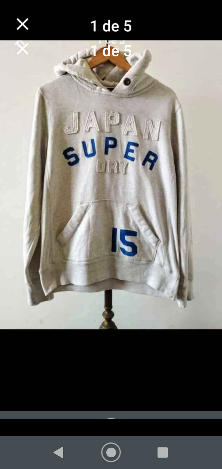 Polerón gris Superdry con capucha - 1