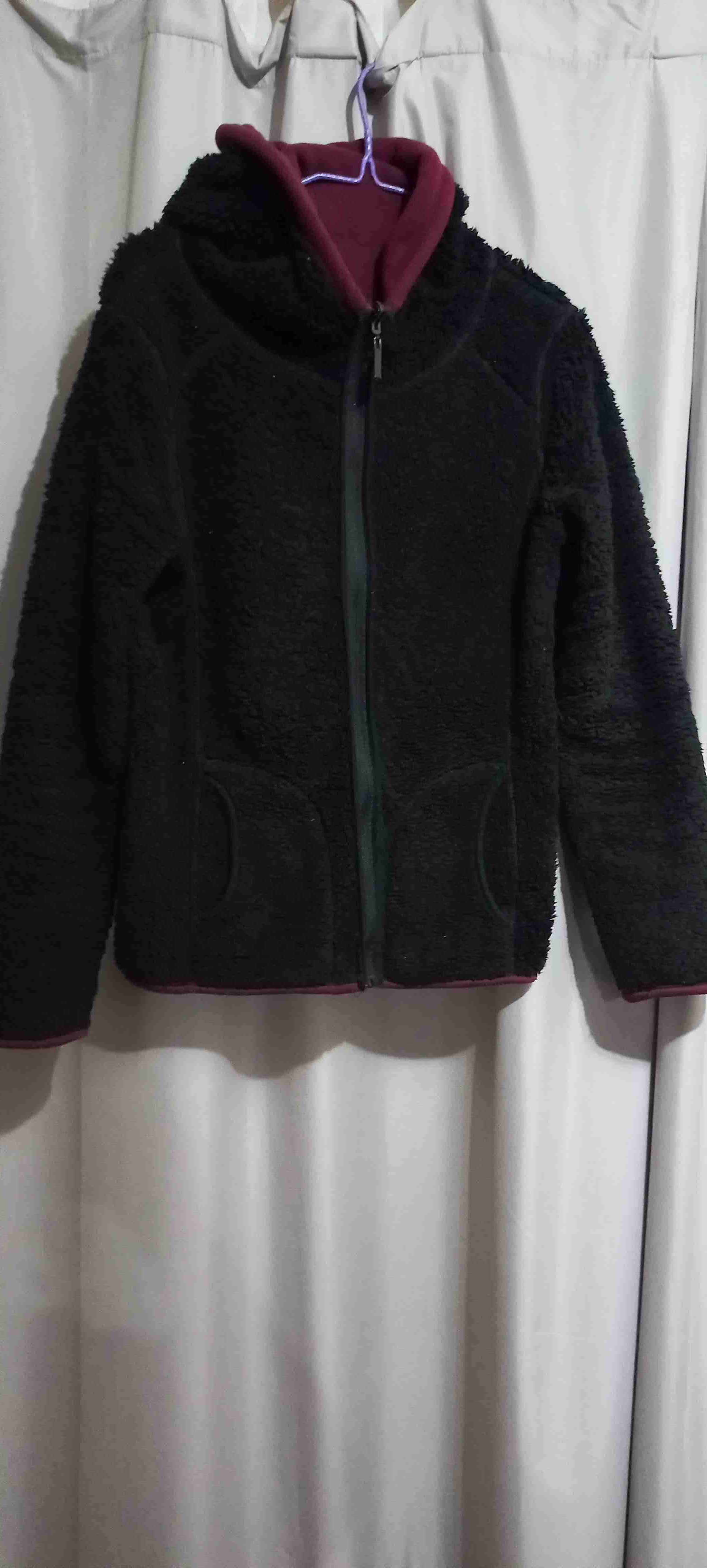 Chaqueta burdeos con cierre reversible - miniatura 2