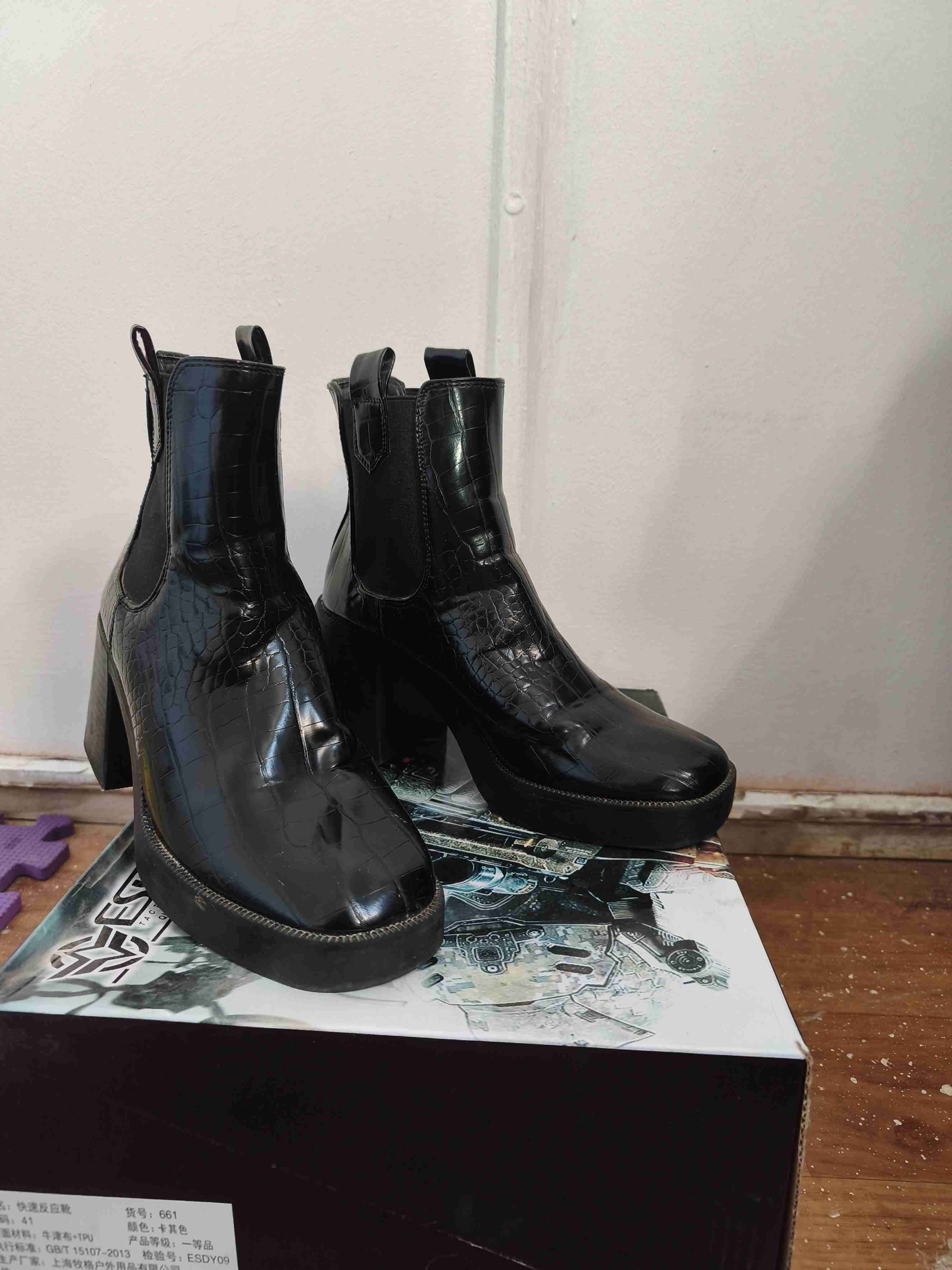 Botines negros de tacón alto - miniatura 3